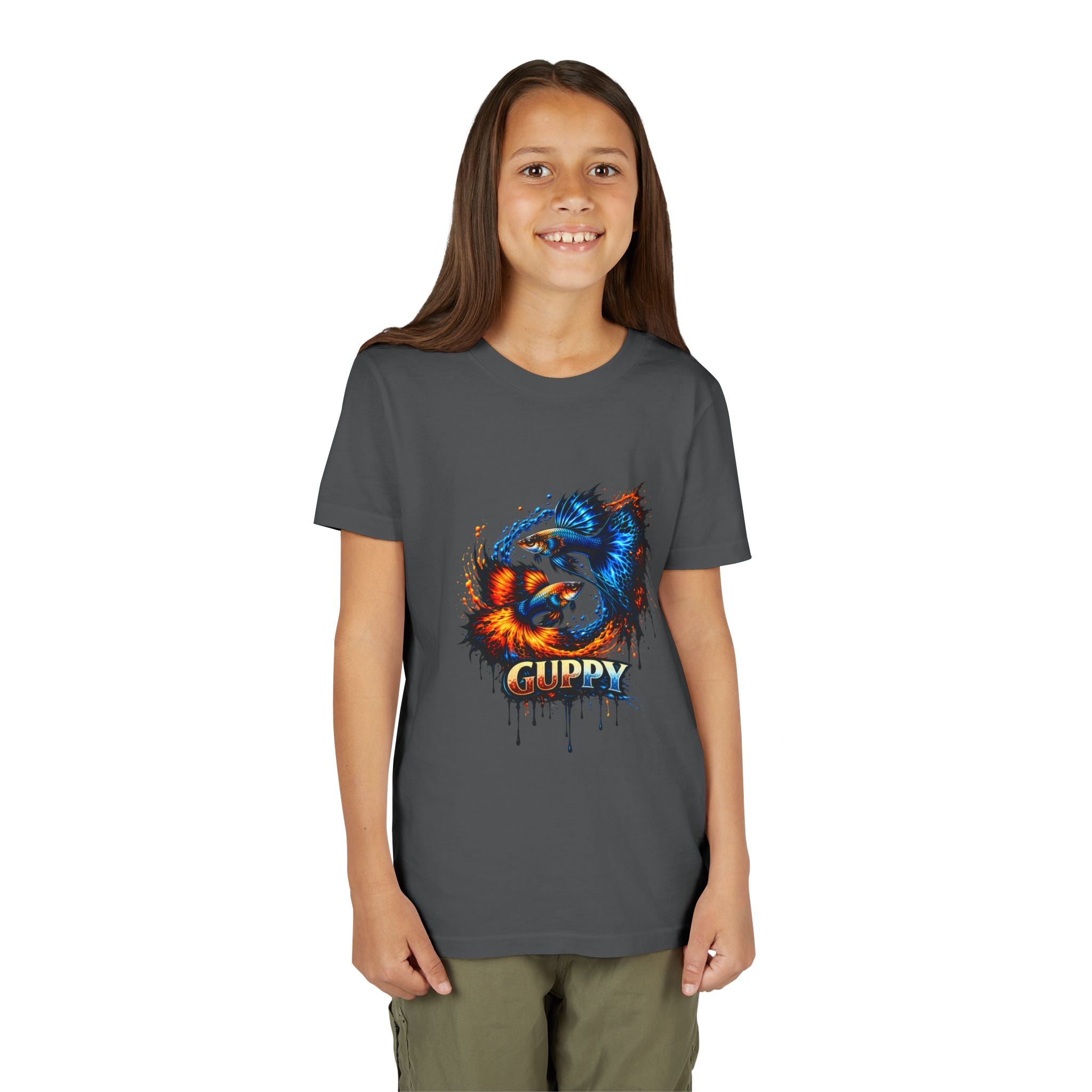 Fire & Ice Guppy – Youth "Neon Flare" Premium Tee