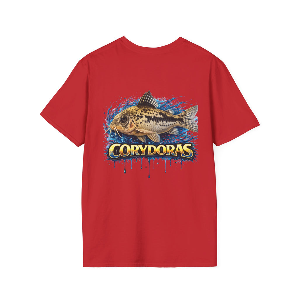 Corydoras Fish T-Shirt — Aquarium Catfish Tee with Splash Graphic