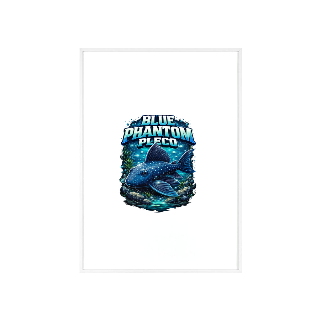 Blue Phantom Pleco Poster — Framed Aquarium Fish Wall Art