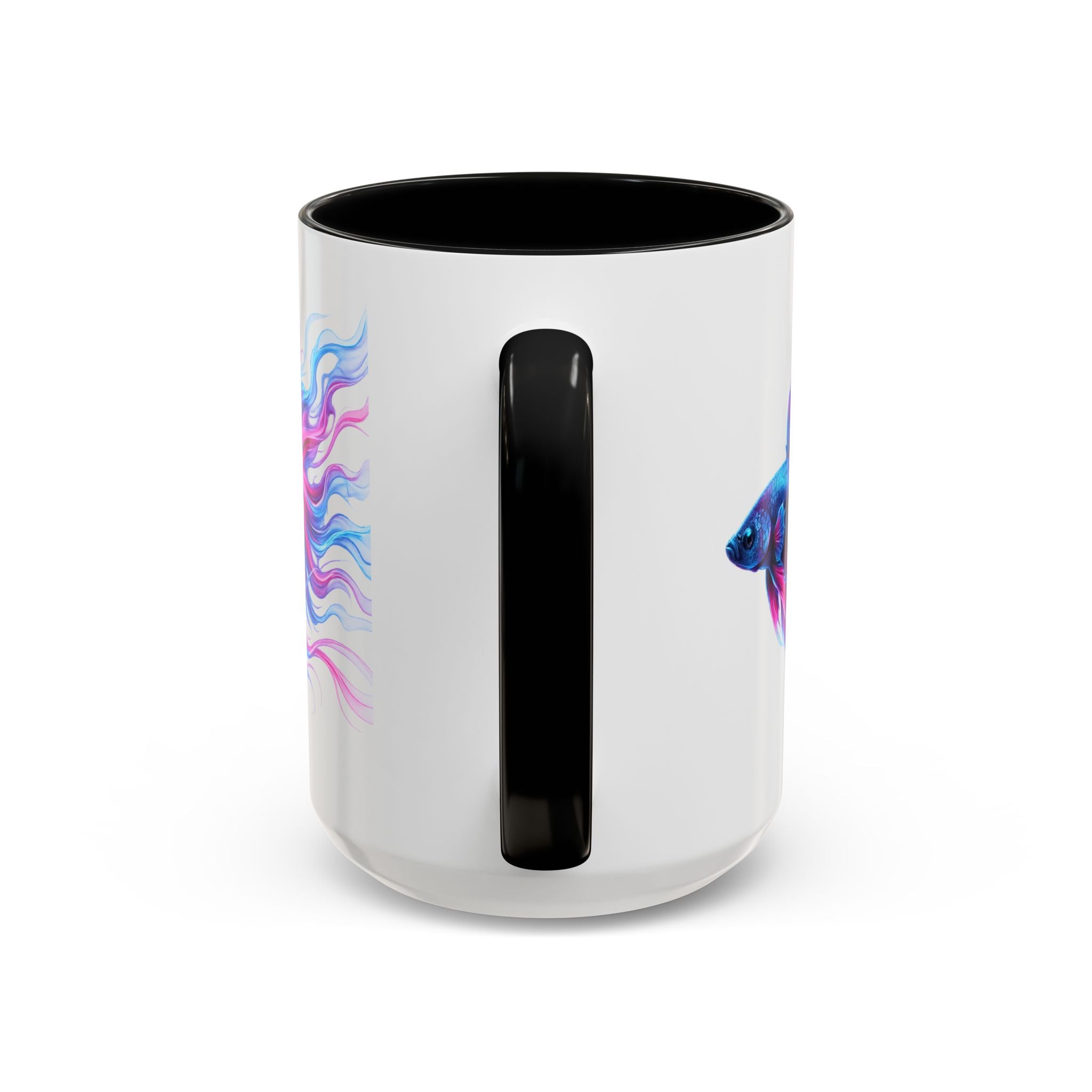 Betta Fish Accent Coffee Mug — Vibrant Neon Betta Design (11/15 oz)