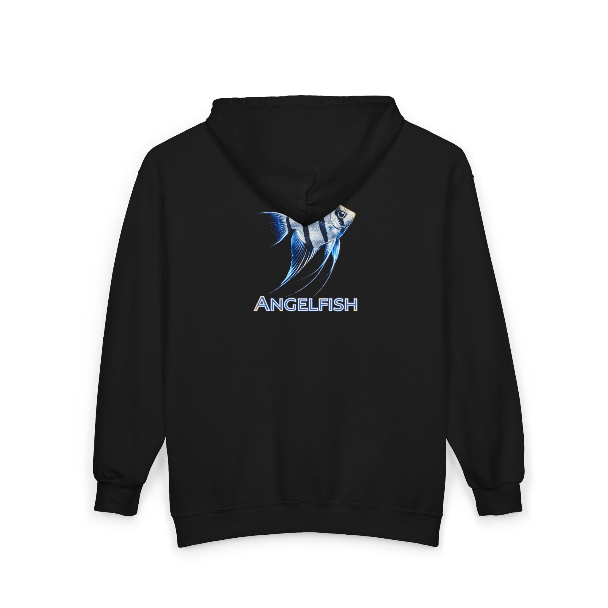 Angelfish Graphic Zip Hoodie — Aquarium Fish Lover Full‑Zip Sweatshirt