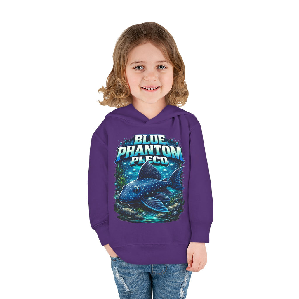 Toddler Hoodie — 'Blue Phantom Pleco' Cute Aquarium Fish Pullover