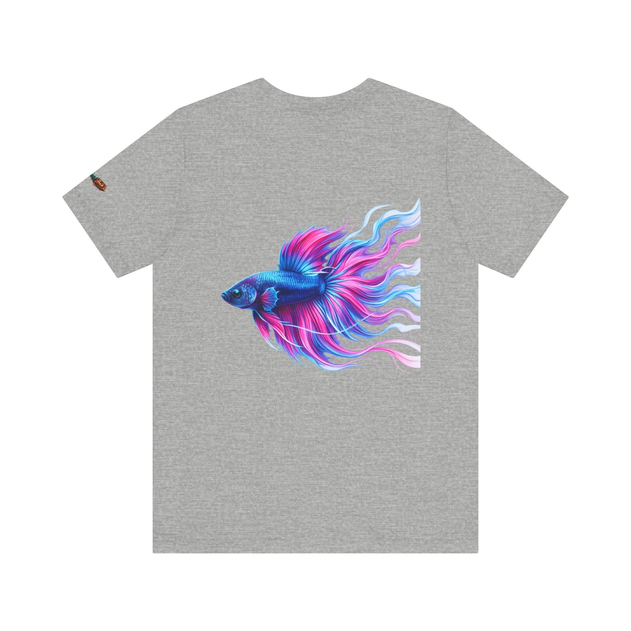 Betta Fish Graphic Tee — Vibrant Blue & Pink Aquatic Art T‑Shirt