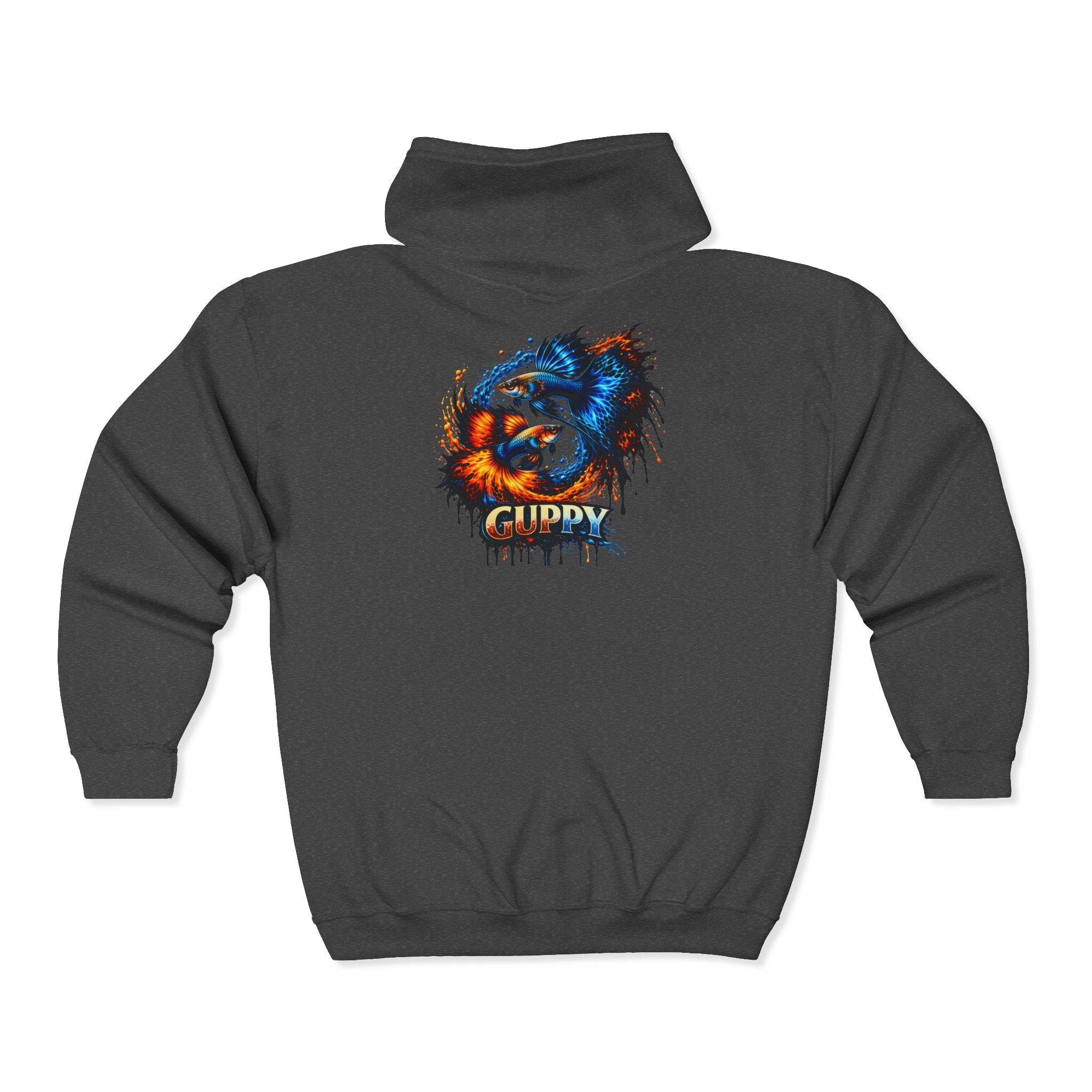 Fire & Ice Guppy – Premium "Neon Flare" Full-Zip Hoodie
