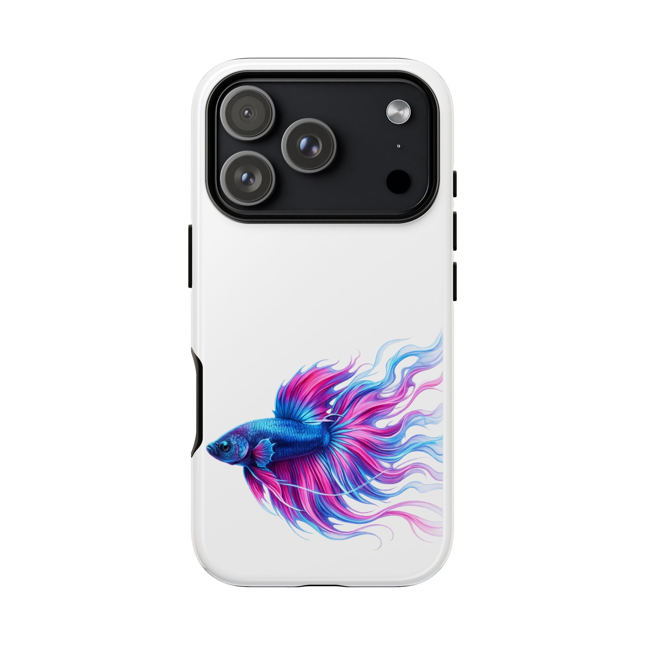 Betta Fish Tough Phone Case — Colorful Watercolor Fish Protective Cover