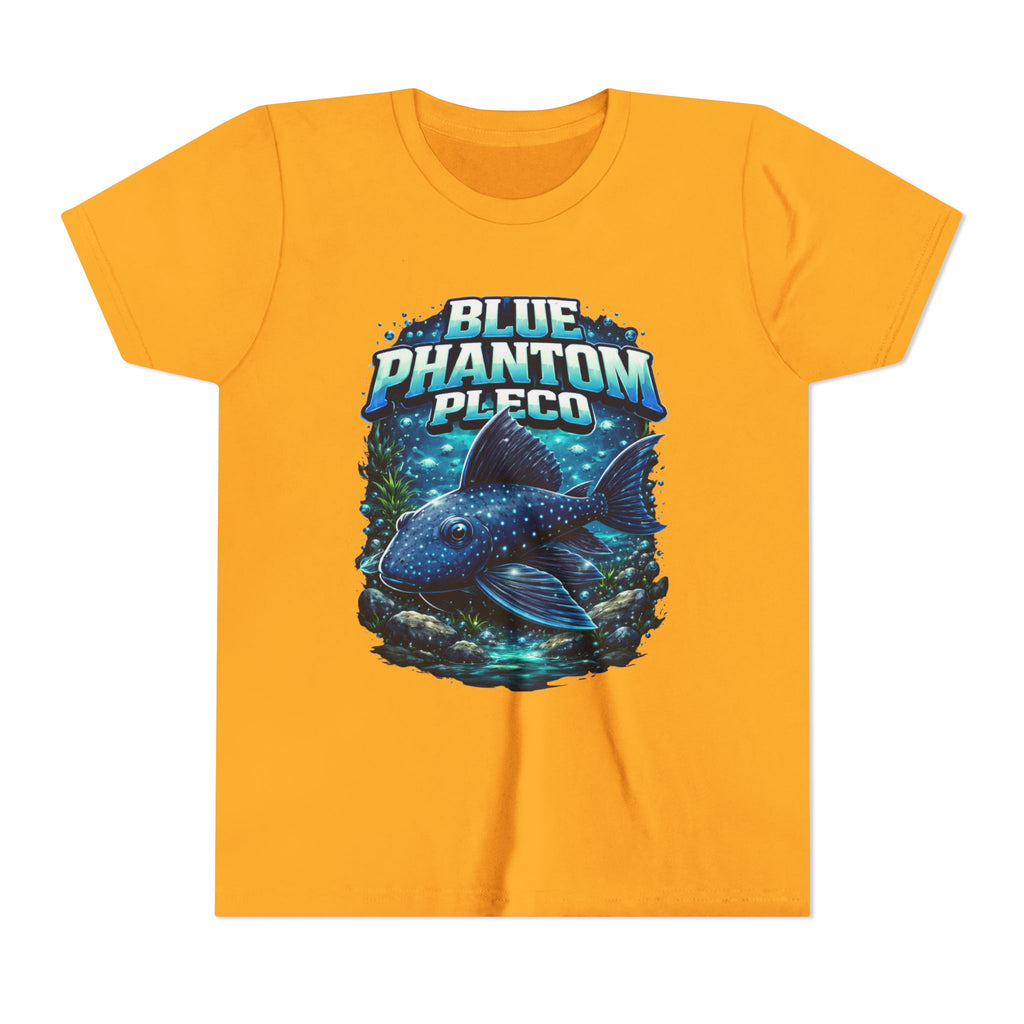 Blue Phantom Pleco Youth Tee – Kids Fish Aquarium T-Shirt