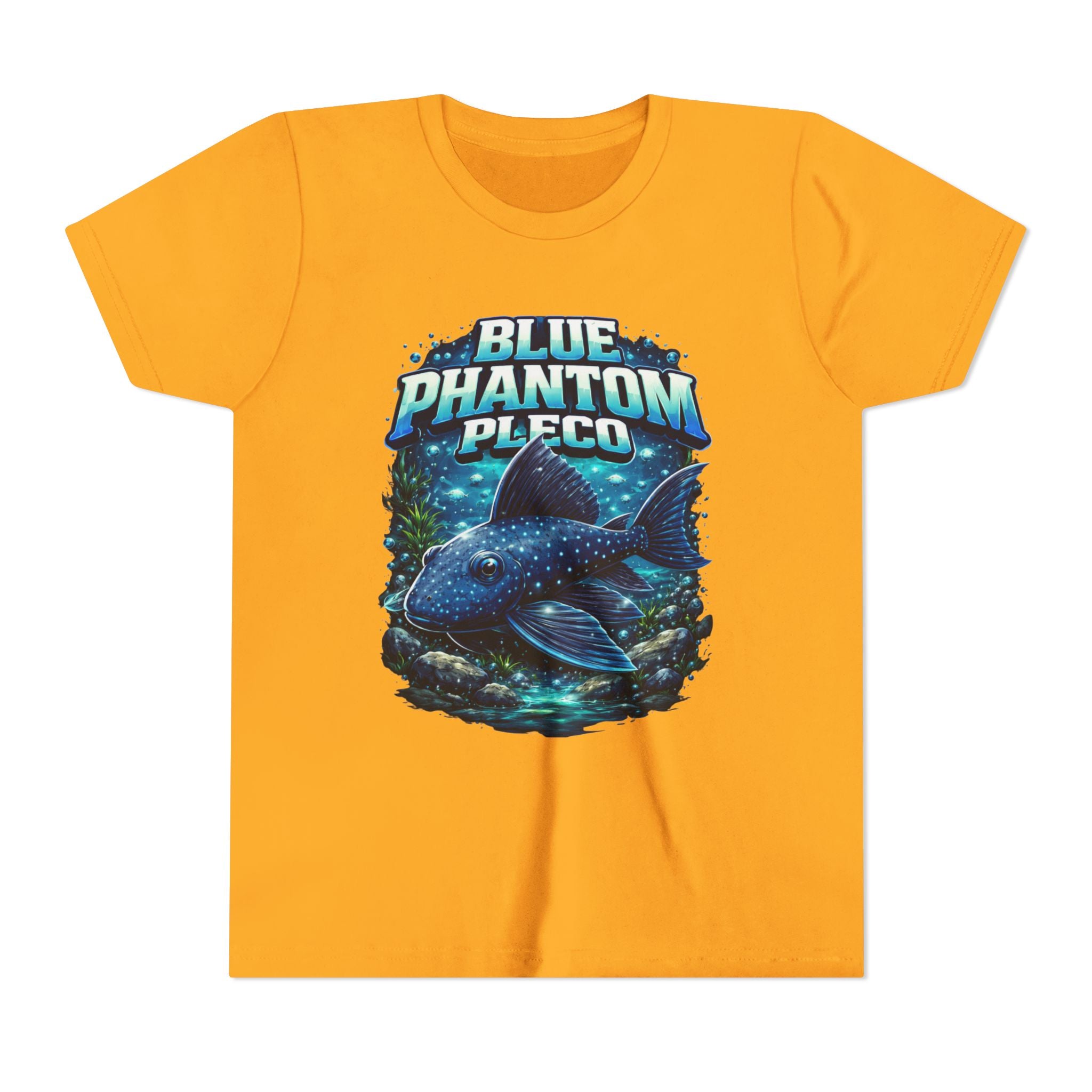Blue Phantom Pleco Youth Tee – Kids Fish Aquarium T-Shirt