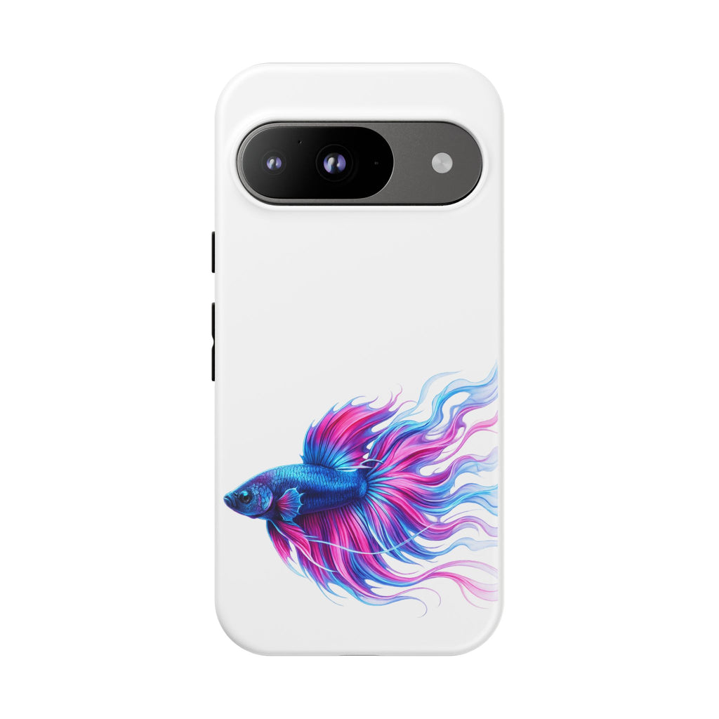 Betta Fish Tough Phone Case — Colorful Watercolor Fish Protective Cover