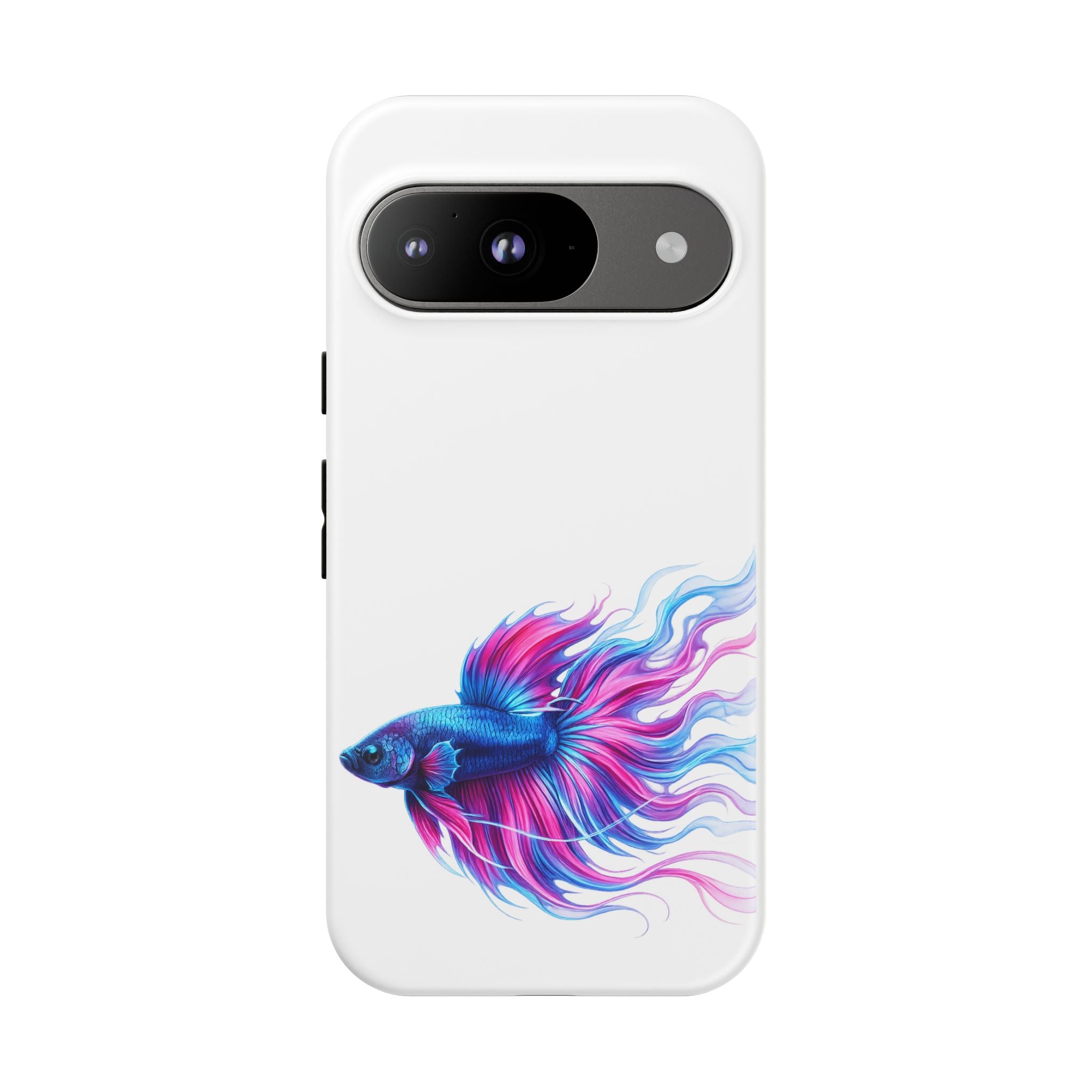 Betta Fish Tough Phone Case — Colorful Watercolor Fish Protective Cover