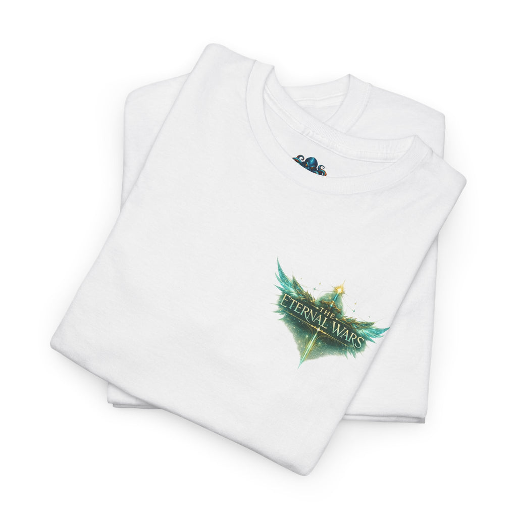 T-Shirt — Nature Warrior Graphic Tee with Man and Dog Illustration