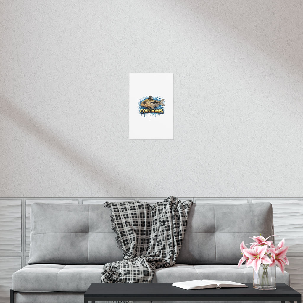 Corydoras Fish Poster — Freshwater Aquarium Art Print