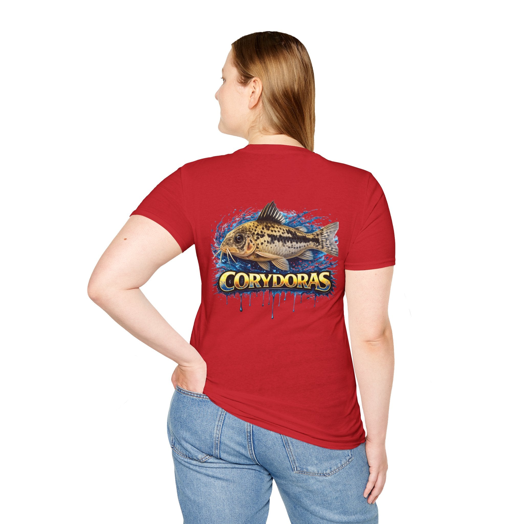 Corydoras Fish T-Shirt — Aquarium Catfish Tee with Splash Graphic
