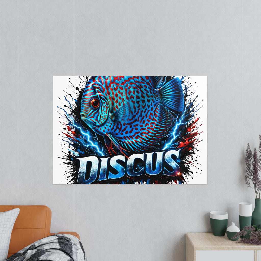 Discus Fish Photopaper Poster – Vibrant Aquarium Wall Art