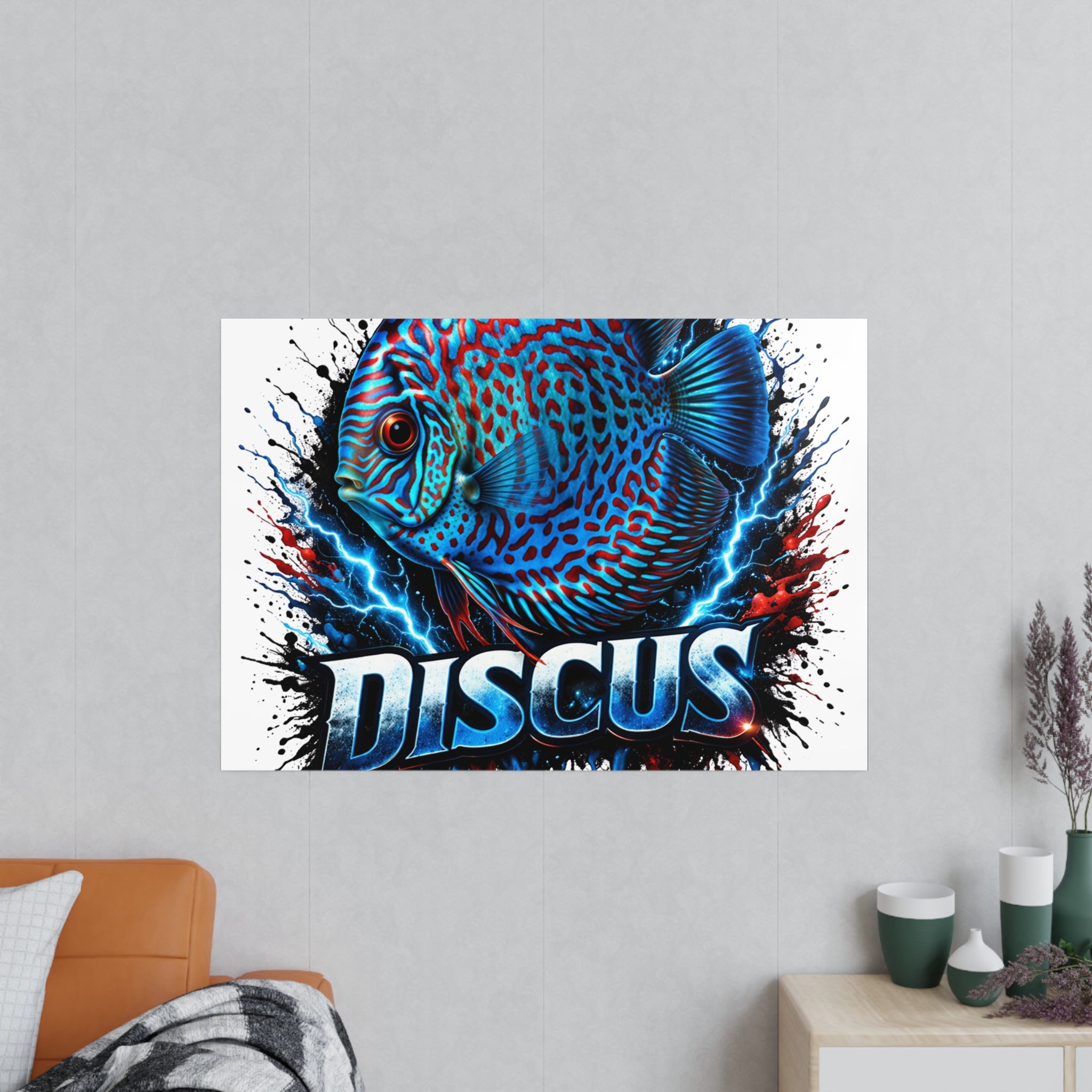 Discus Fish Photopaper Poster – Vibrant Aquarium Wall Art