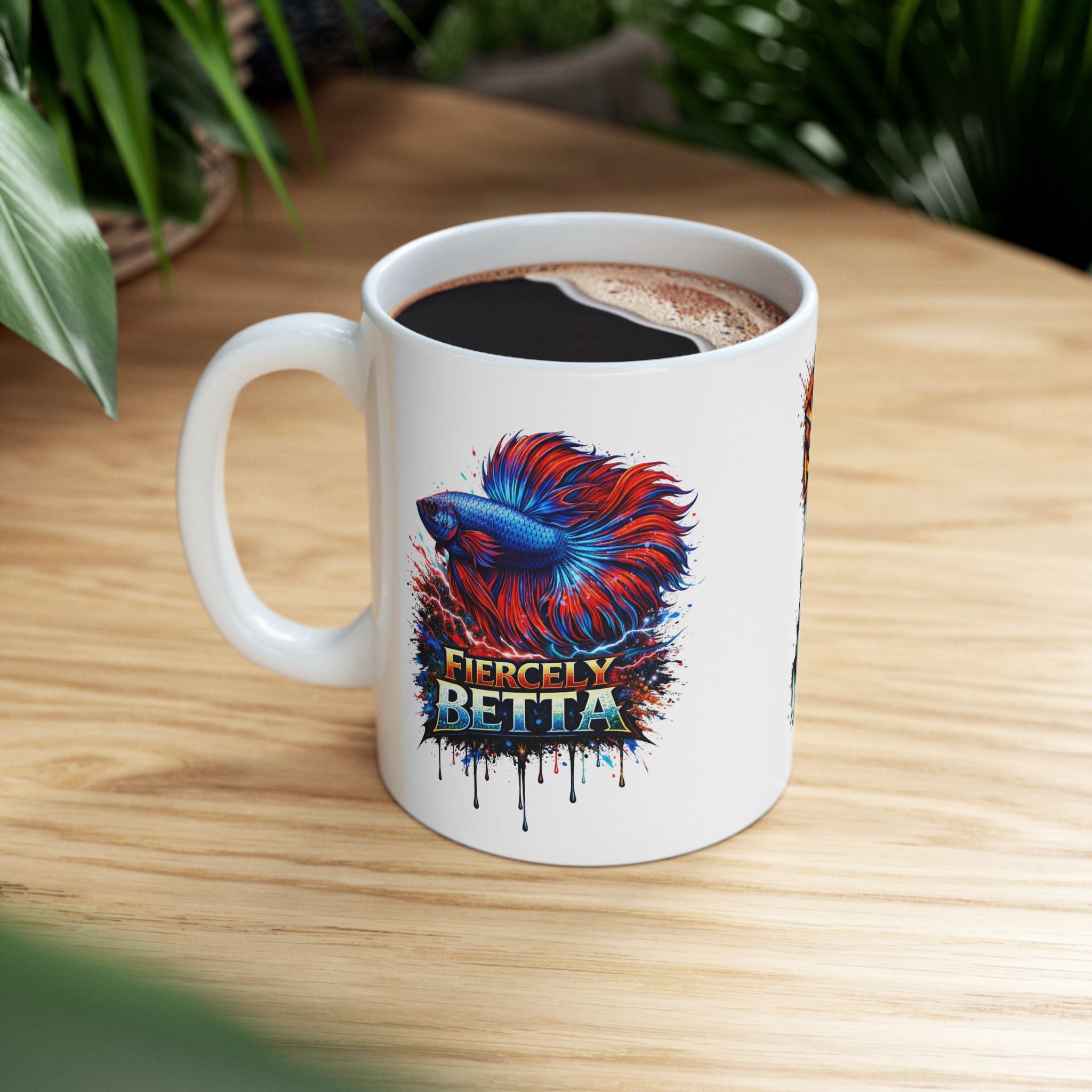 Fiercely Betta – Premium "Neon Flare" Ceramic Mug Art Coffee Cup (11oz/15oz)