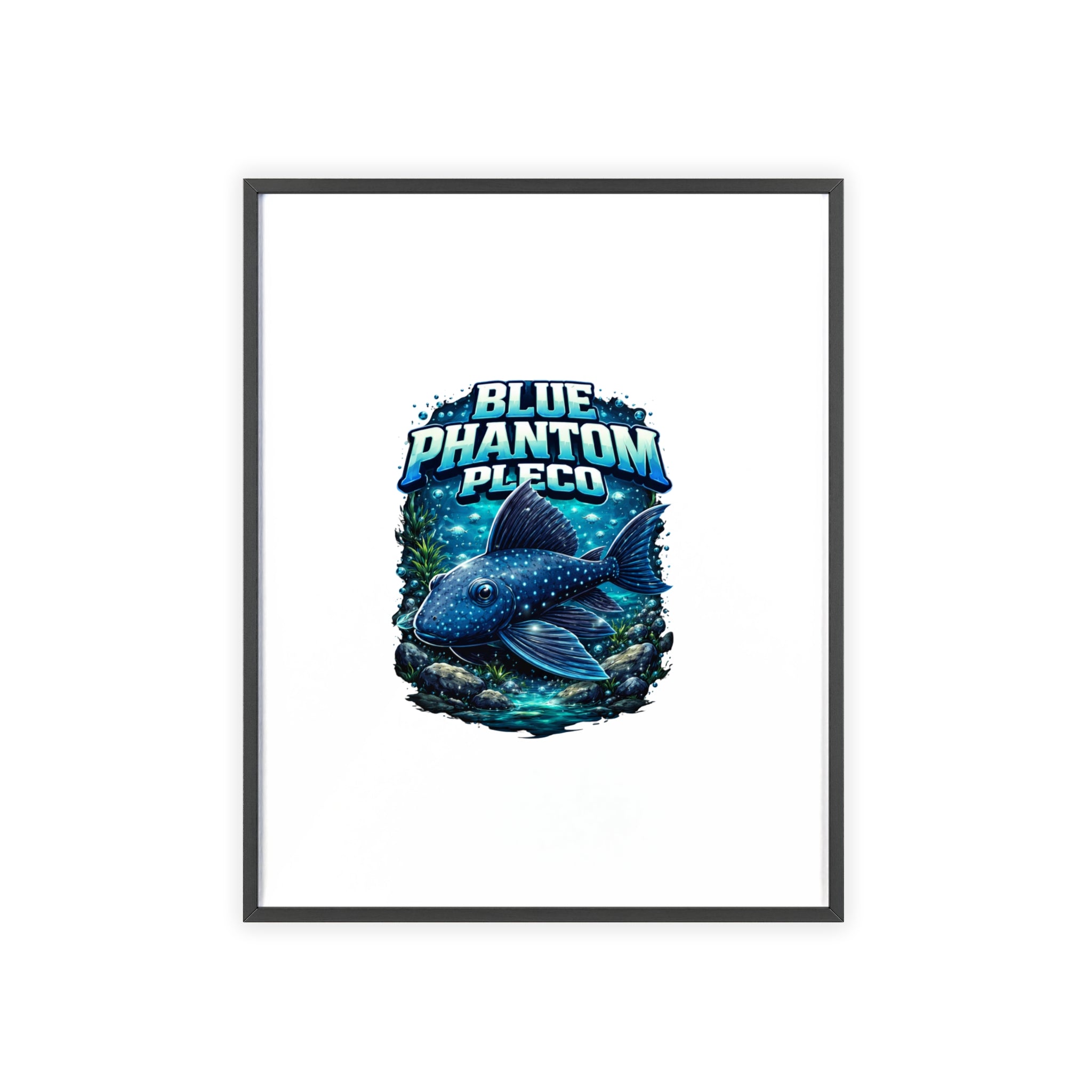 Blue Phantom Pleco Poster — Framed Aquarium Fish Wall Art