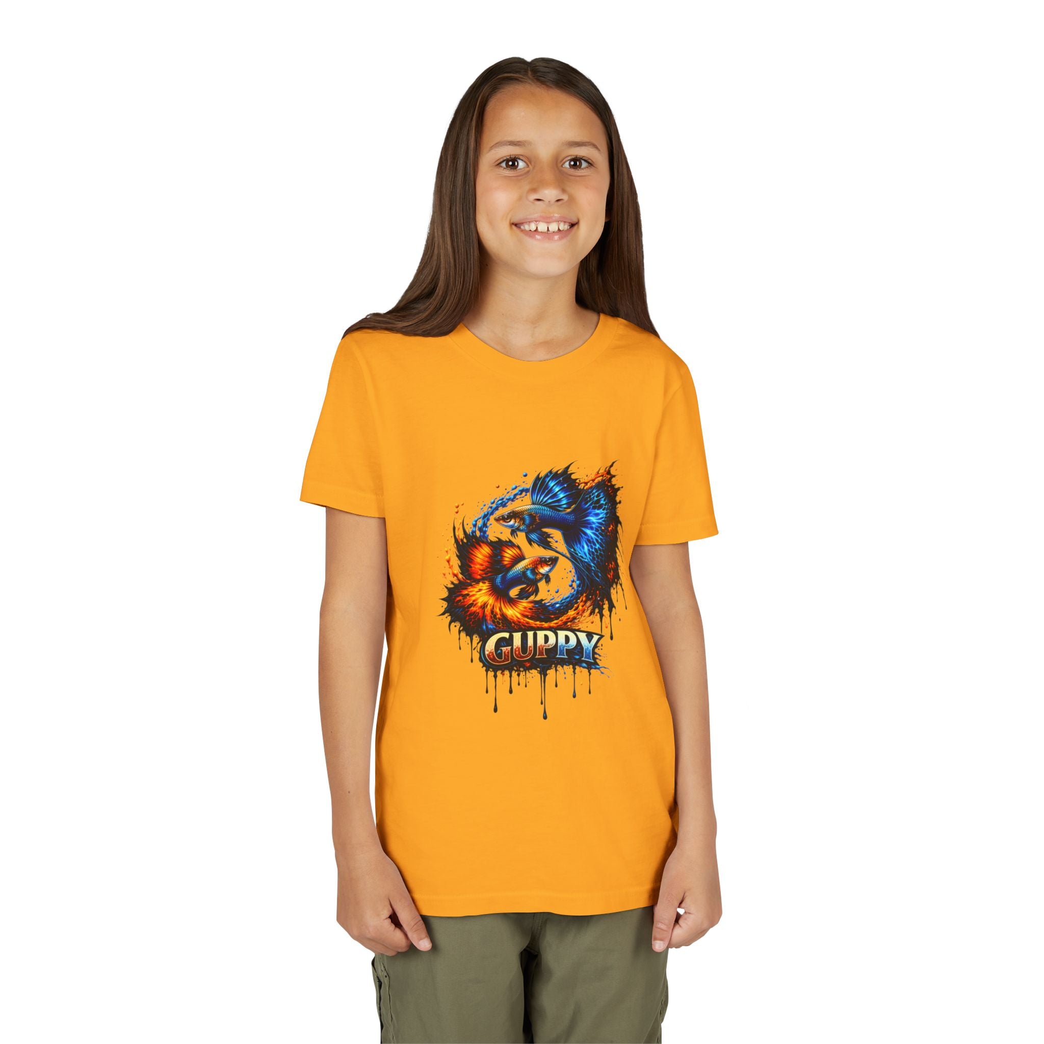 Fire & Ice Guppy – Youth "Neon Flare" Premium Tee