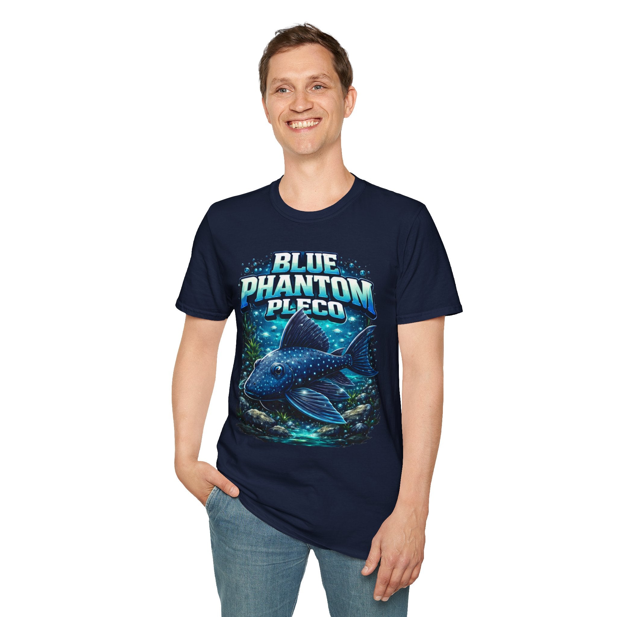 Blue Phantom Pleco T-Shirt — Graphic Aquarium Fish Tee