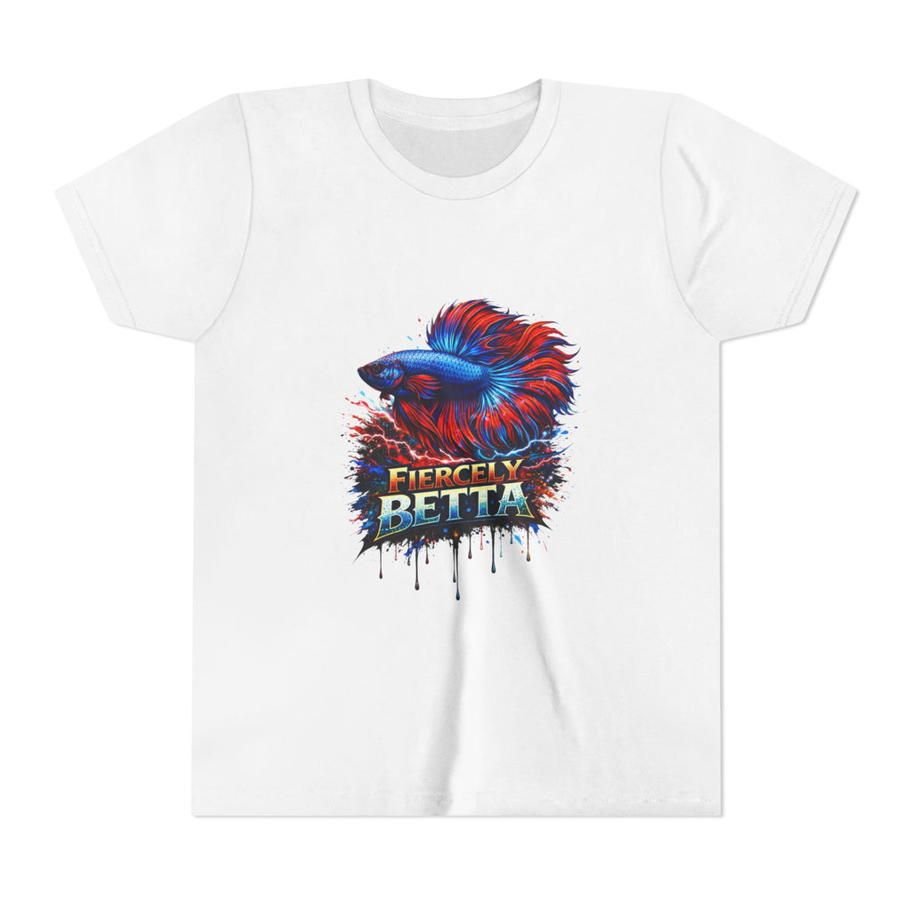 Fiercely Betta Youth Tee - Colorful Betta Fish Graphic Shirt