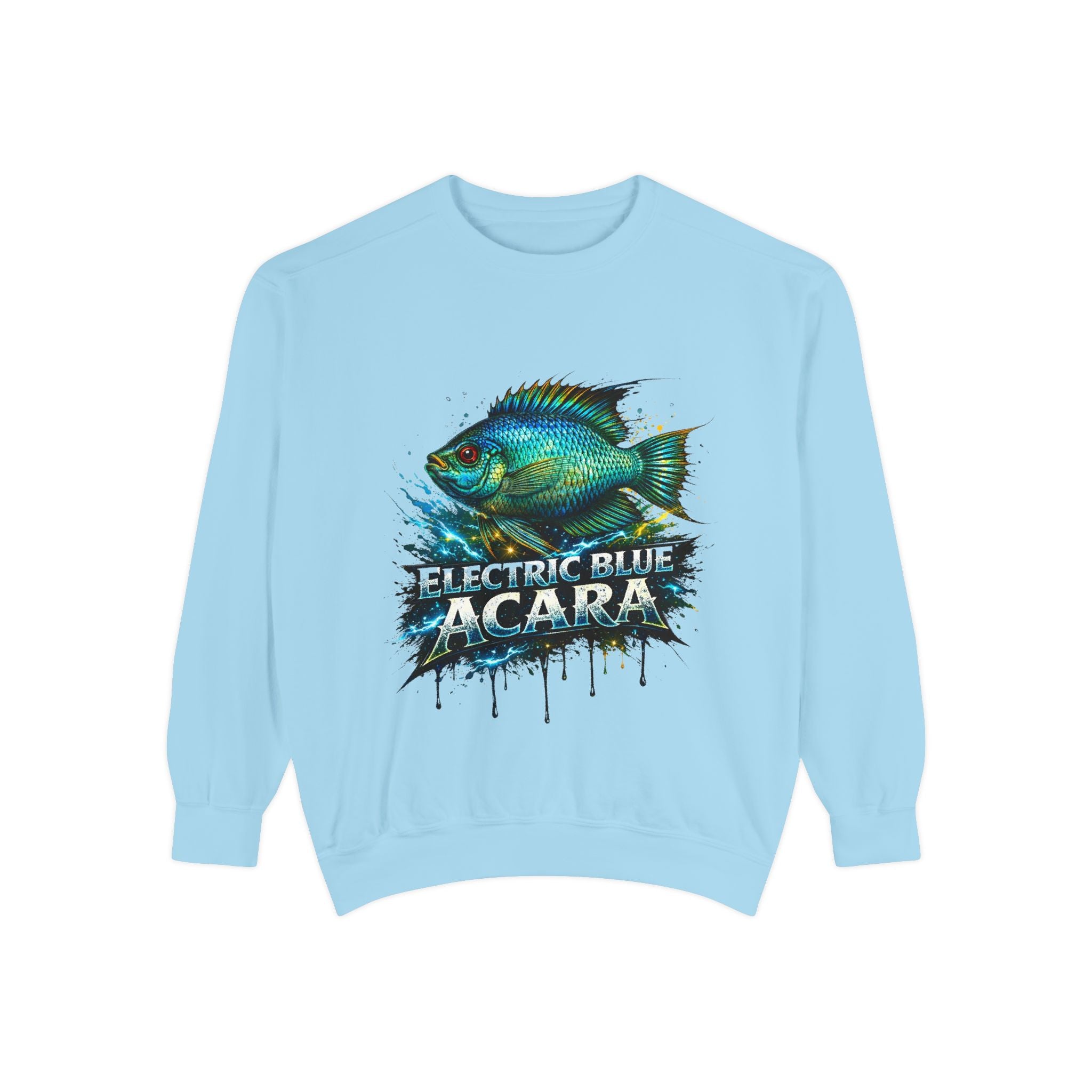 Electric Blue Acara – Garment-Dyed Premium Sweatshirt