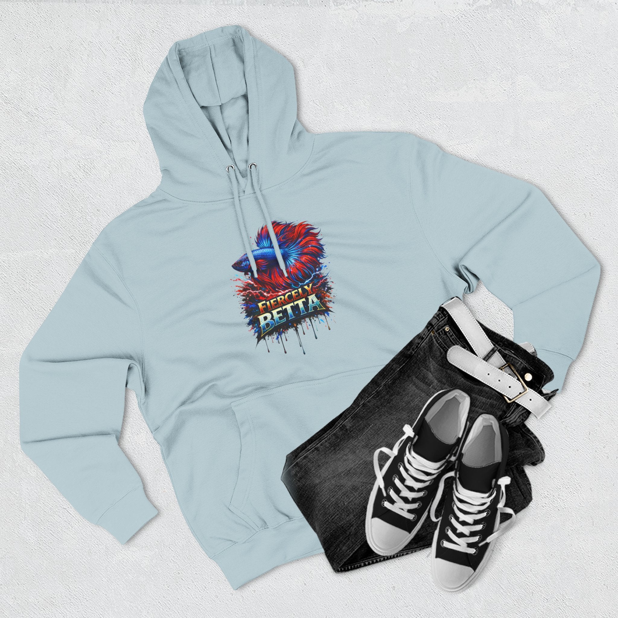 Fiercely Betta – Premium "Neon Flare" 3-End Fleece Hoodie