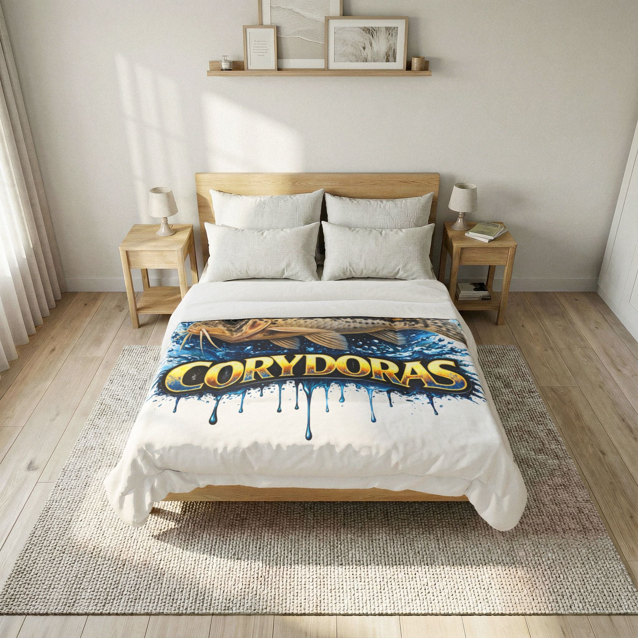 Corydoras Fish Cotton Comforter – Aquatic Aquarium Lover Bedding
