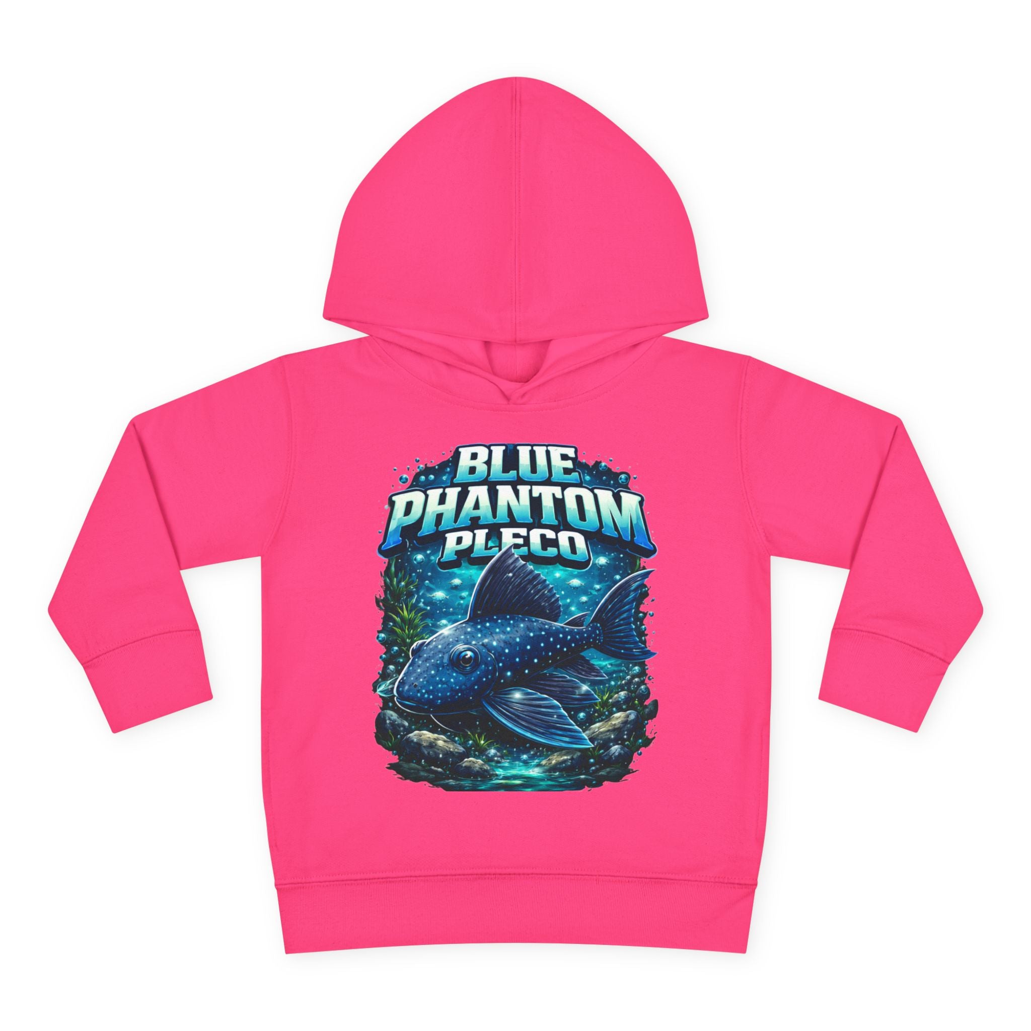 Toddler Hoodie — 'Blue Phantom Pleco' Cute Aquarium Fish Pullover