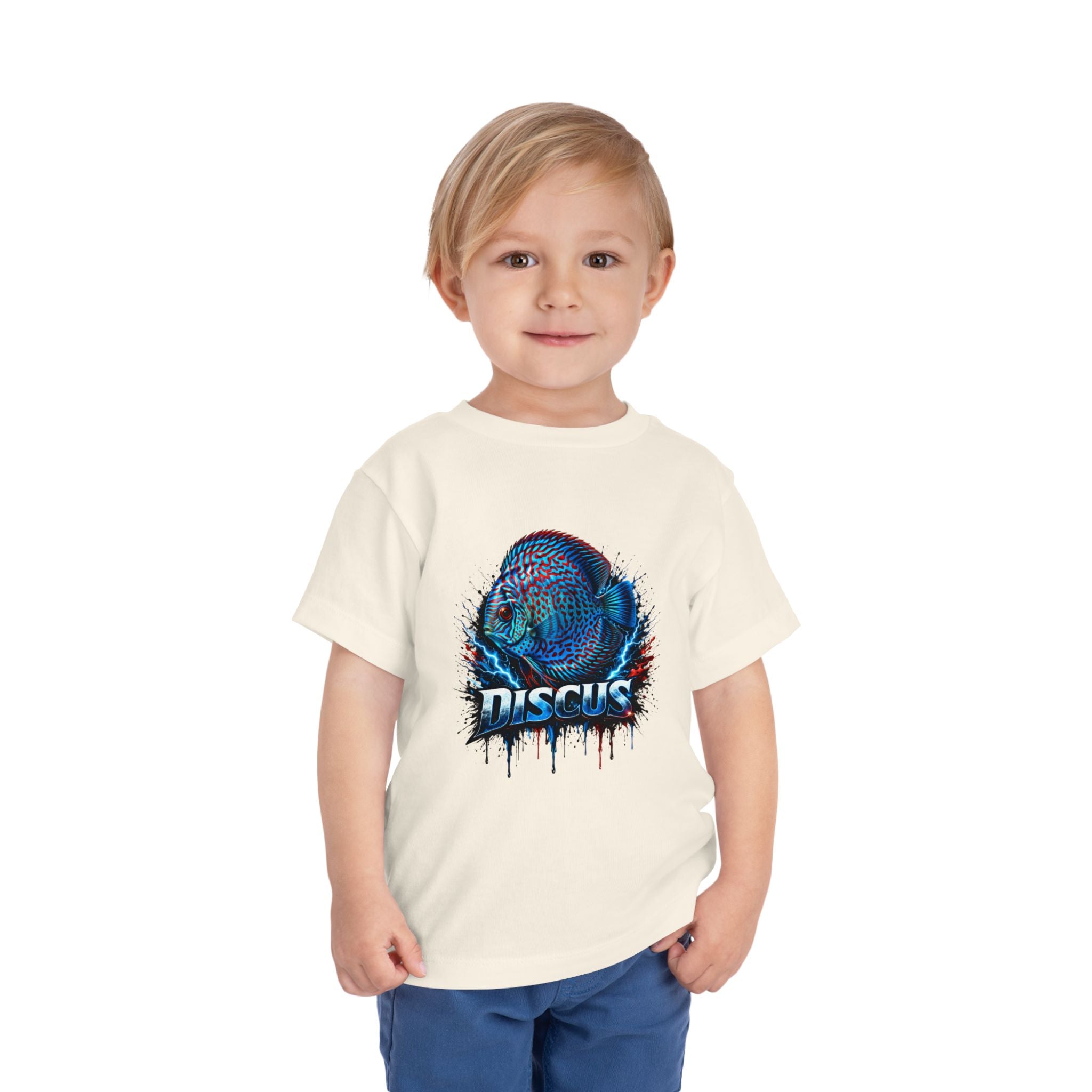 Toddler Tee - Colorful Discus Fish Graphic "Discus"