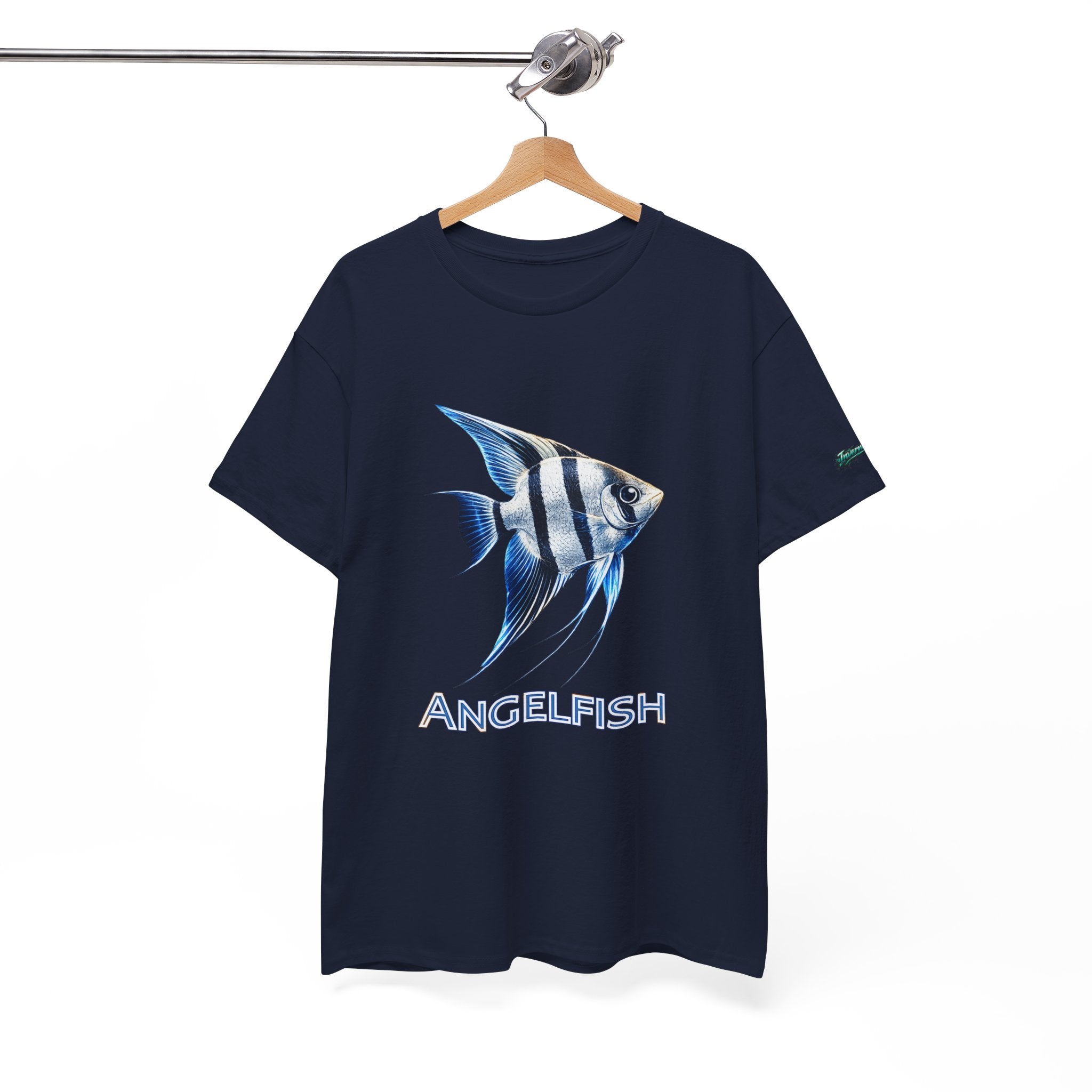 Angelfish Graphic Tee — Blue Tropical Fish Shirt