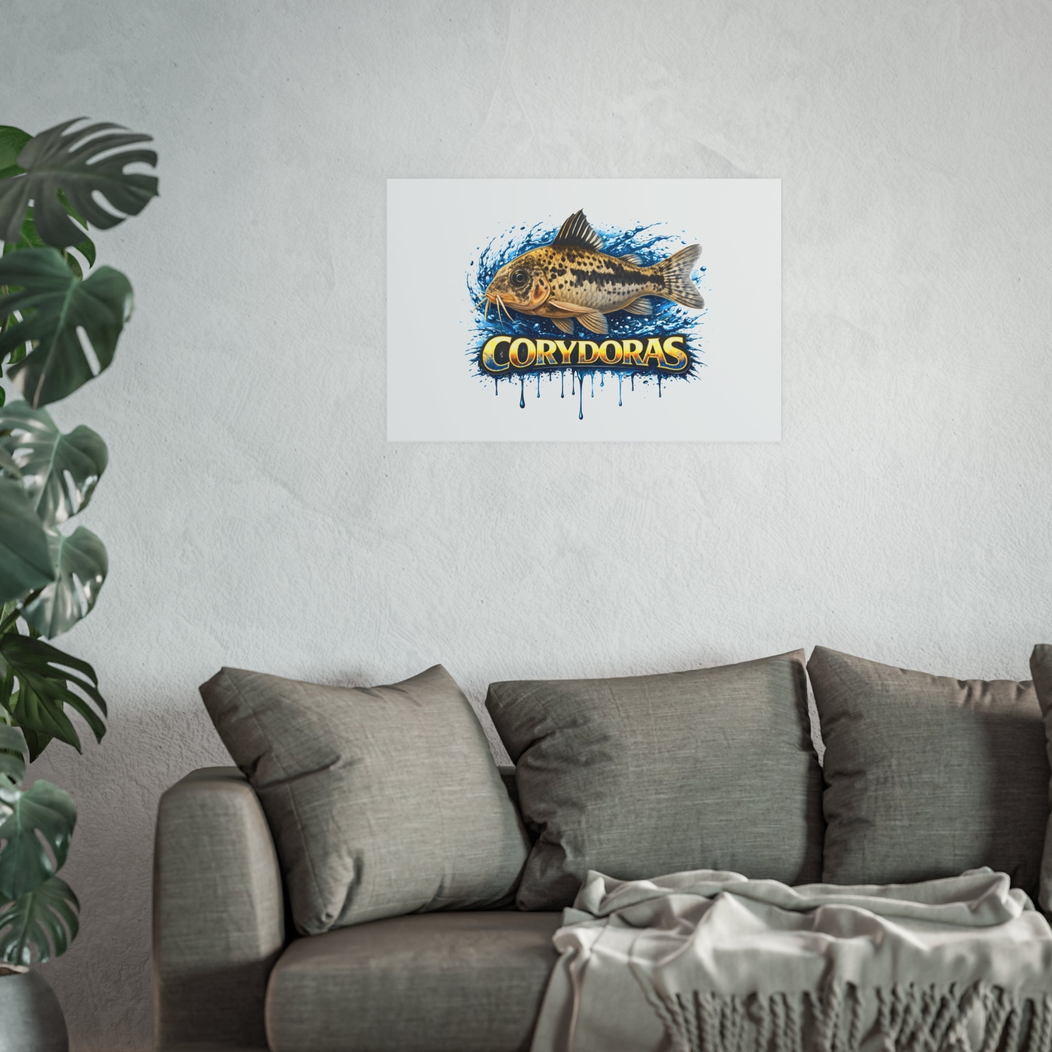 Corydoras Fish Poster — Decorative Aquarium Art Print (Satin/Matte)