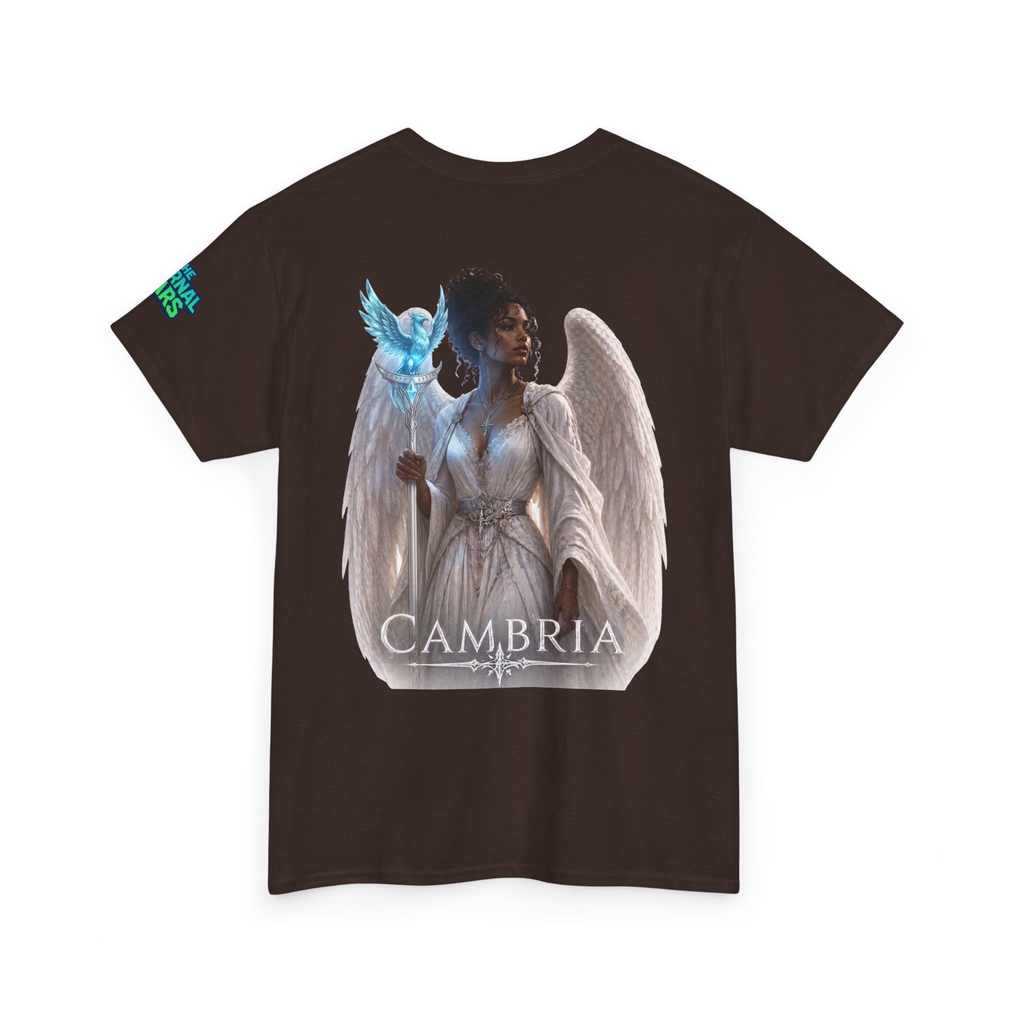 The Eternal Wars Graphic Tee – "Cambria" Winged Warrior Shirt