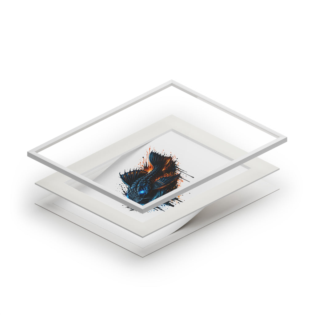 Armored Pleco – Premium "Deep Glow" Mounted Fine Art Print