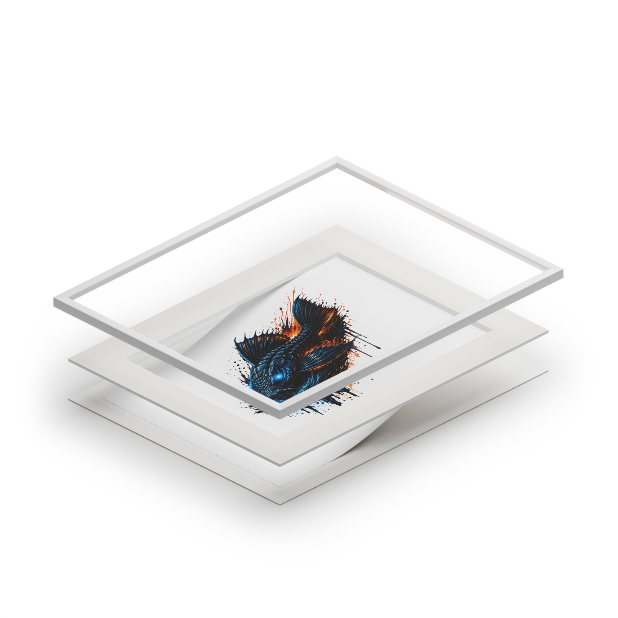 Armored Pleco – Premium "Deep Glow" Mounted Fine Art Print