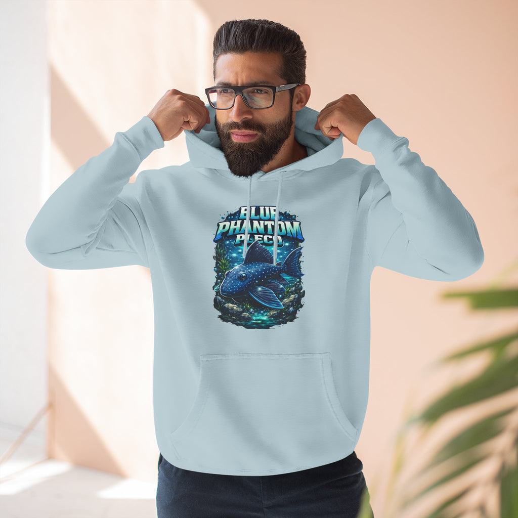 Blue Phantom Pleco L128 Hoodies | Premium Fish Keeper Streetwear | Inverness Ink