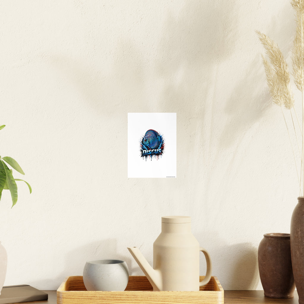 Discus Fish Art Poster — Vibrant Aquarium Wall Print
