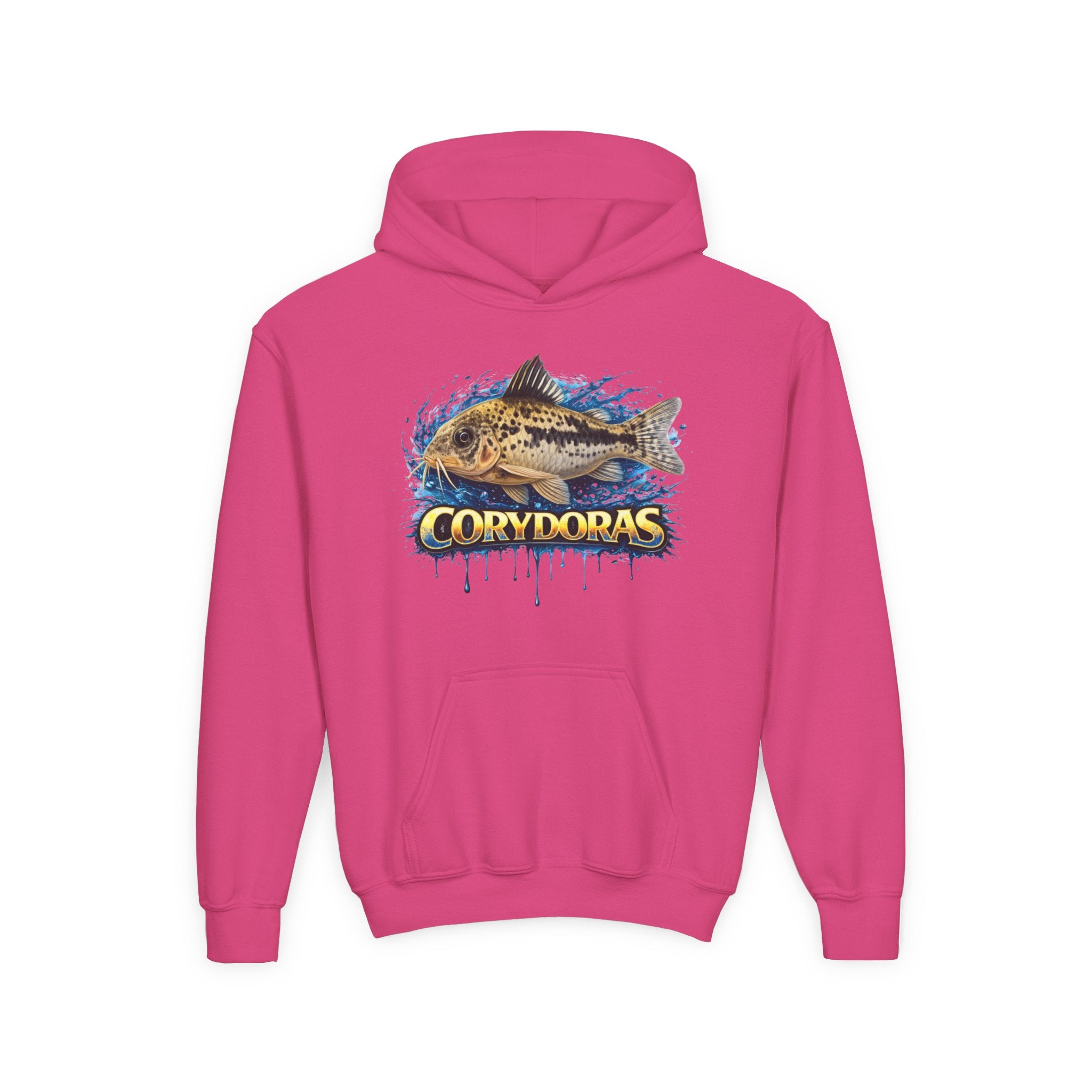 Corydoras Fish Youth Hoodie — Colorful Aquarium Catfish Design