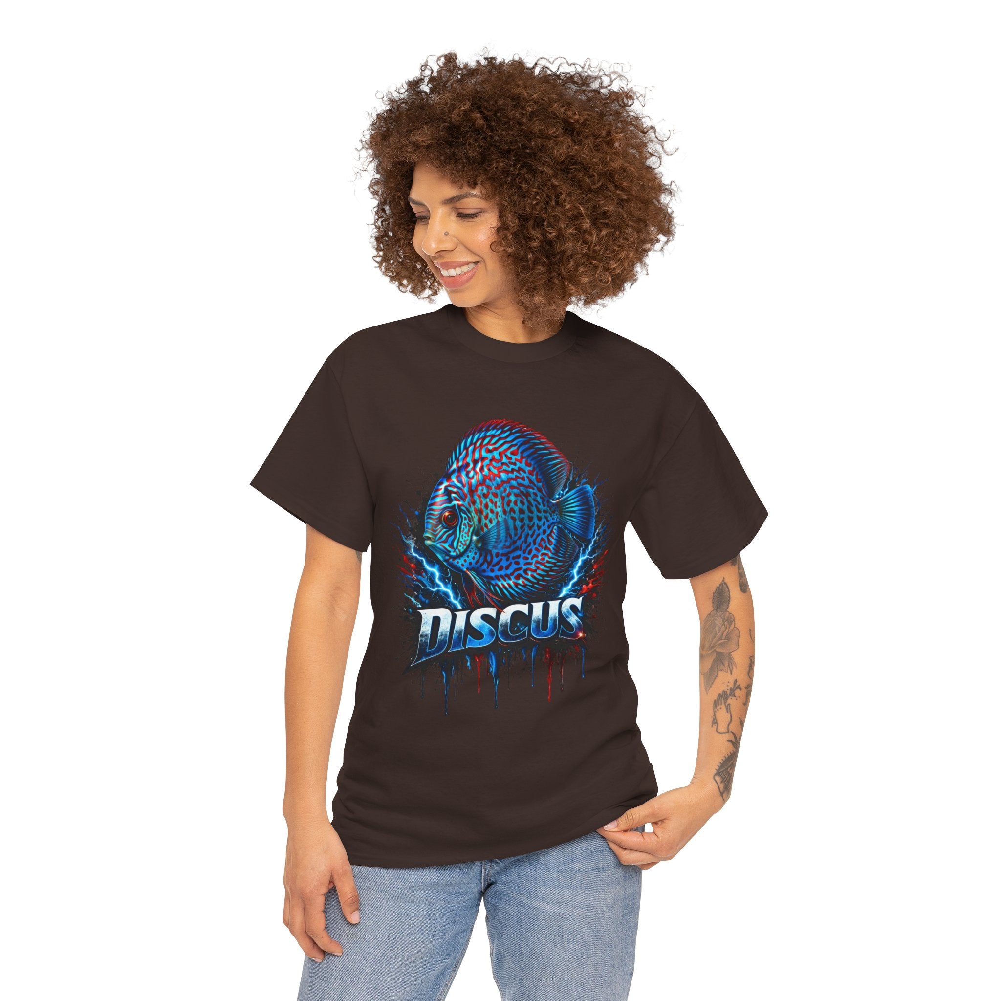 Discus Fish Graphic Tee - Vibrant Aquarium Fish Shirt