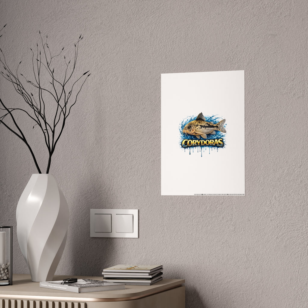 Corydoras Fish Gloss Poster – Aquarium Artwork Print