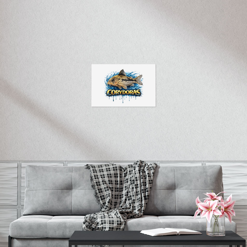 Corydoras Fish Poster — Freshwater Aquarium Art Print