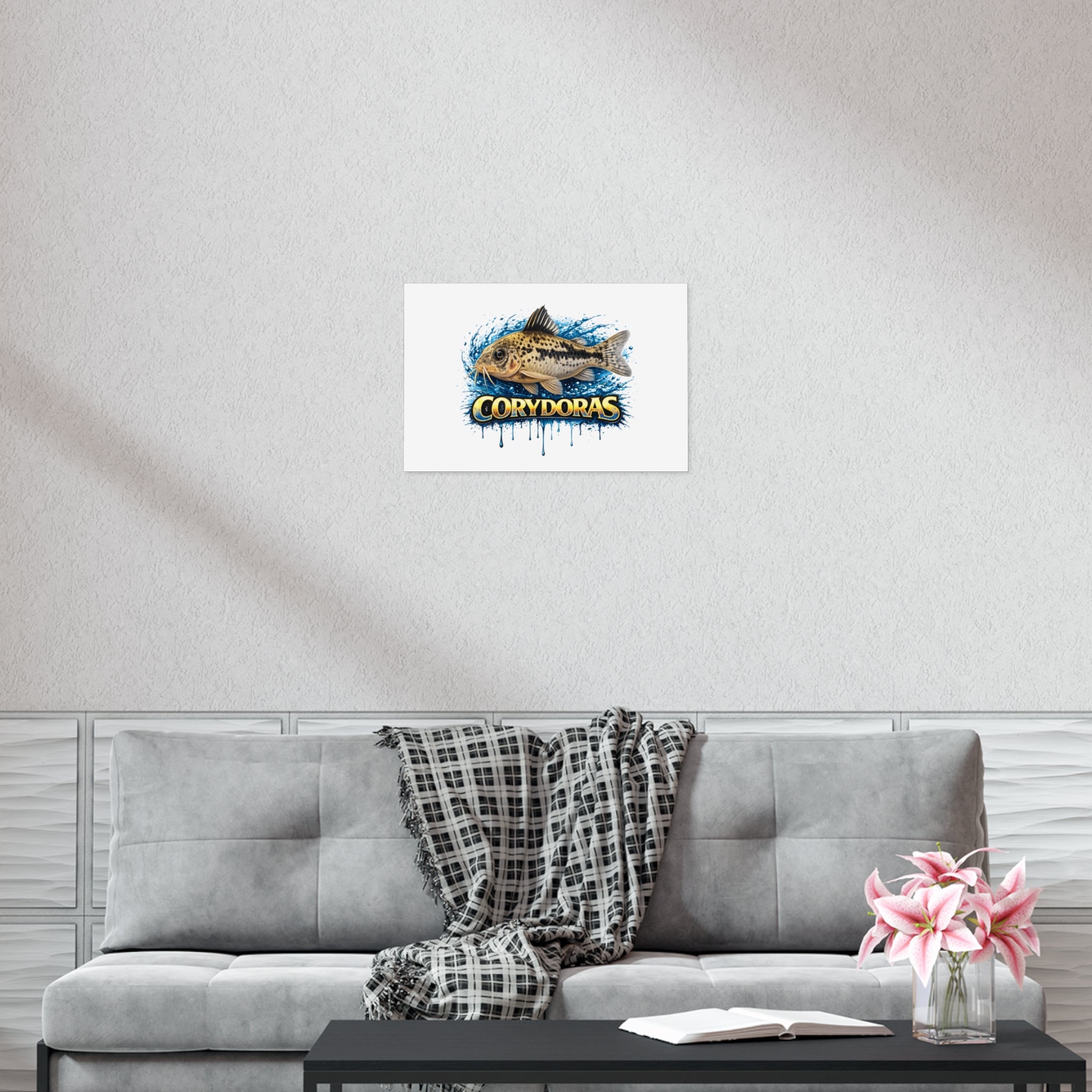 Corydoras Fish Poster — Freshwater Aquarium Art Print