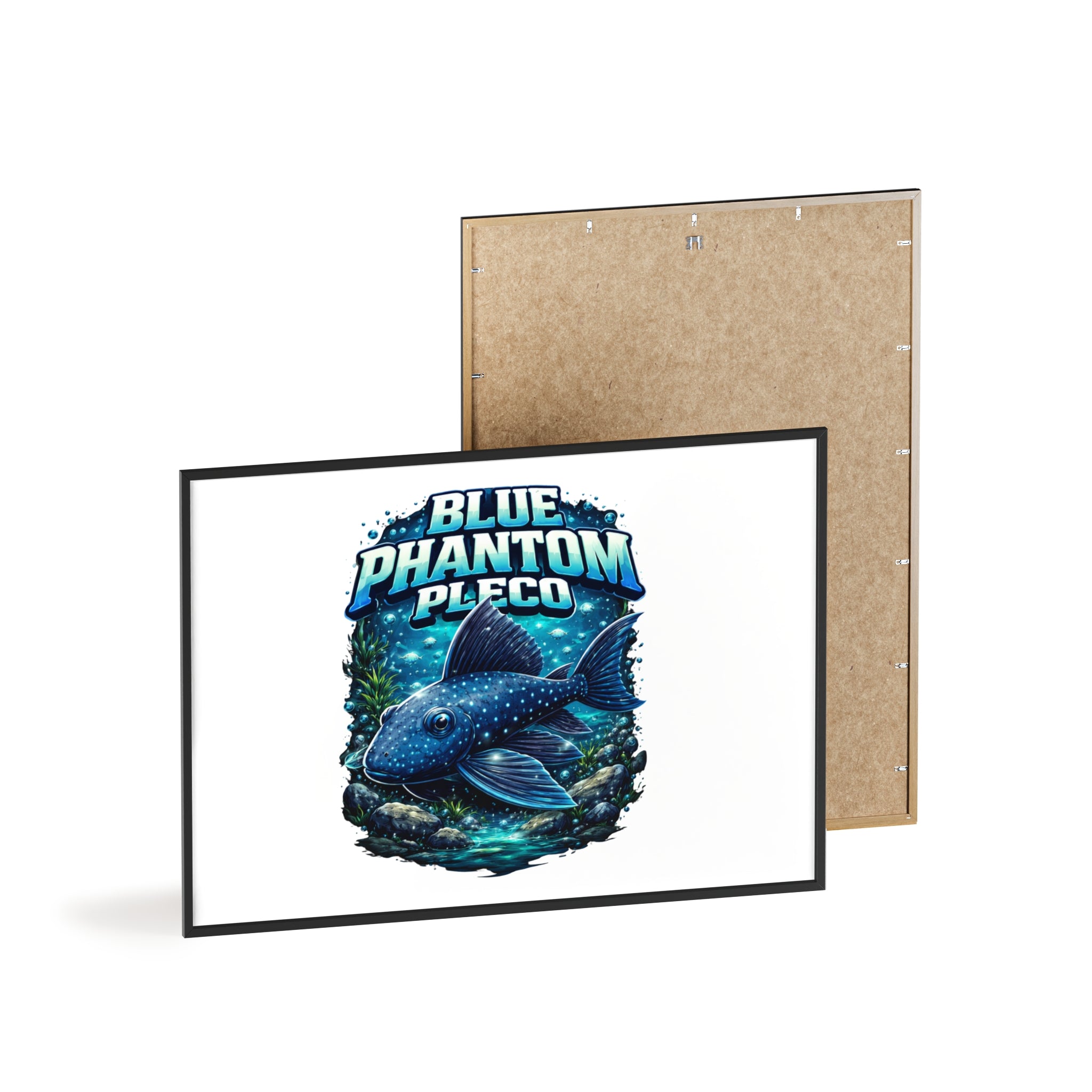 Blue Phantom Pleco Poster — Framed Aquarium Fish Wall Art