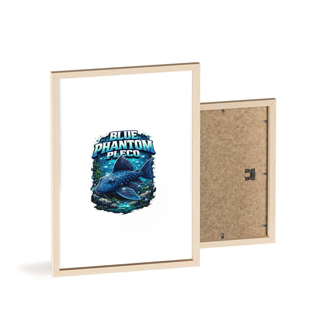 Blue Phantom Pleco Poster — Framed Aquarium Fish Wall Art