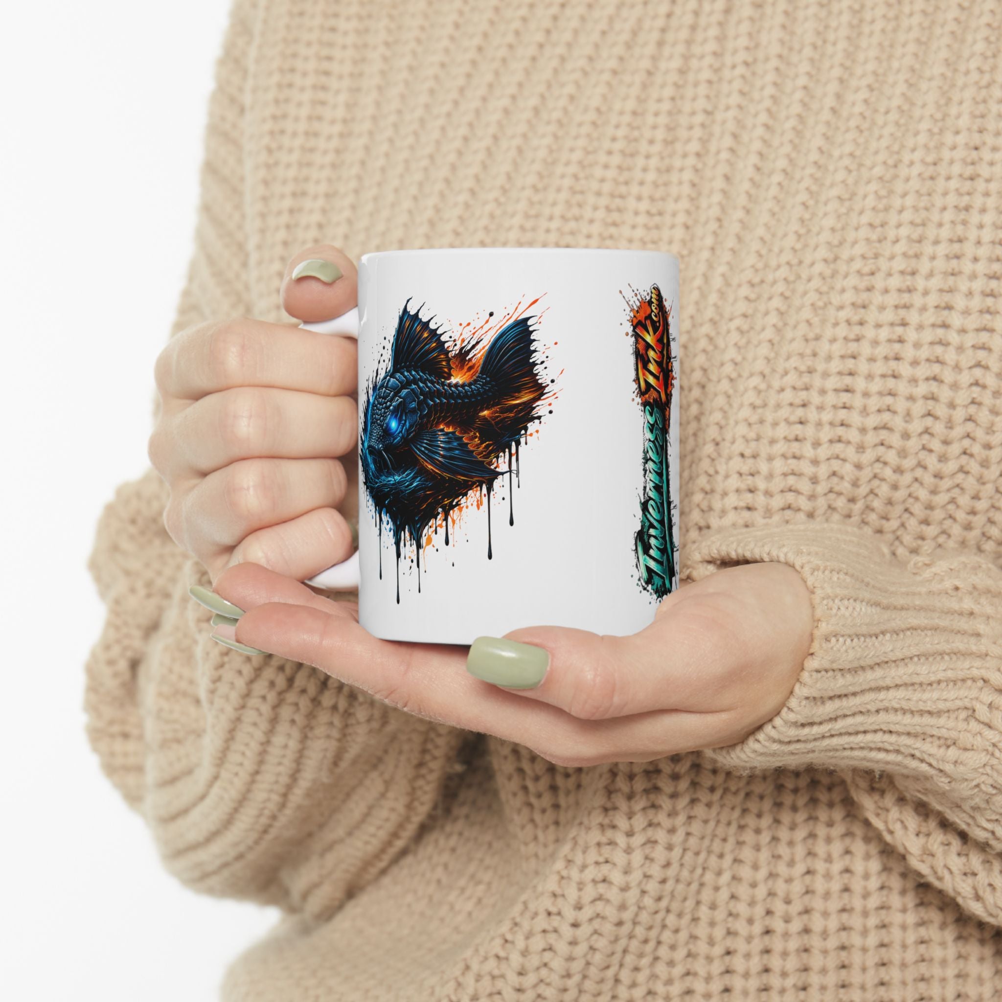 Armored Pleco – Premium "Deep Glow" Ceramic Mug Coffee Cup (11oz/15oz)
