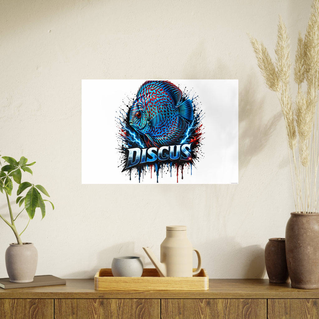 Discus Fish Art Poster — Vibrant Aquarium Wall Print
