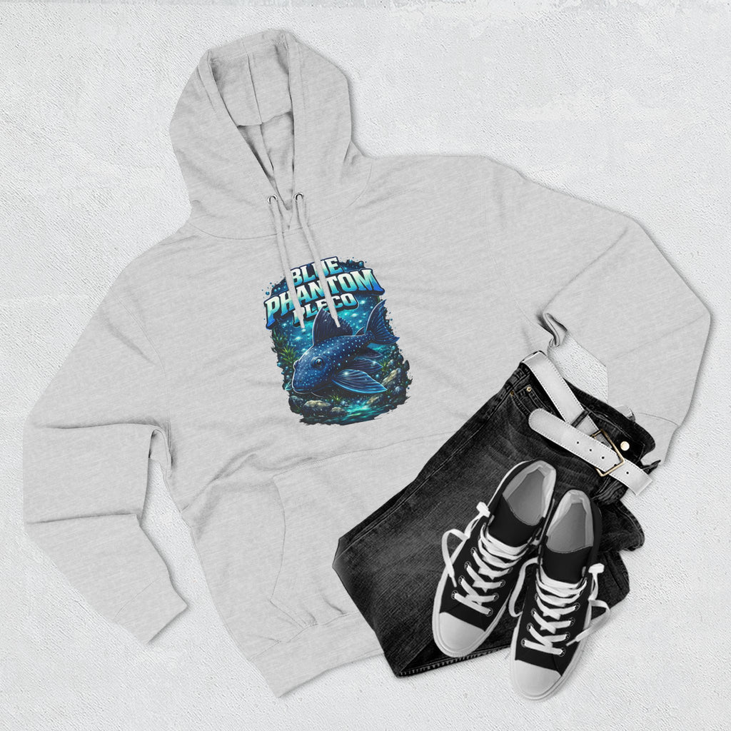 Blue Phantom Pleco L128 Hoodies | Premium Fish Keeper Streetwear | Inverness Ink