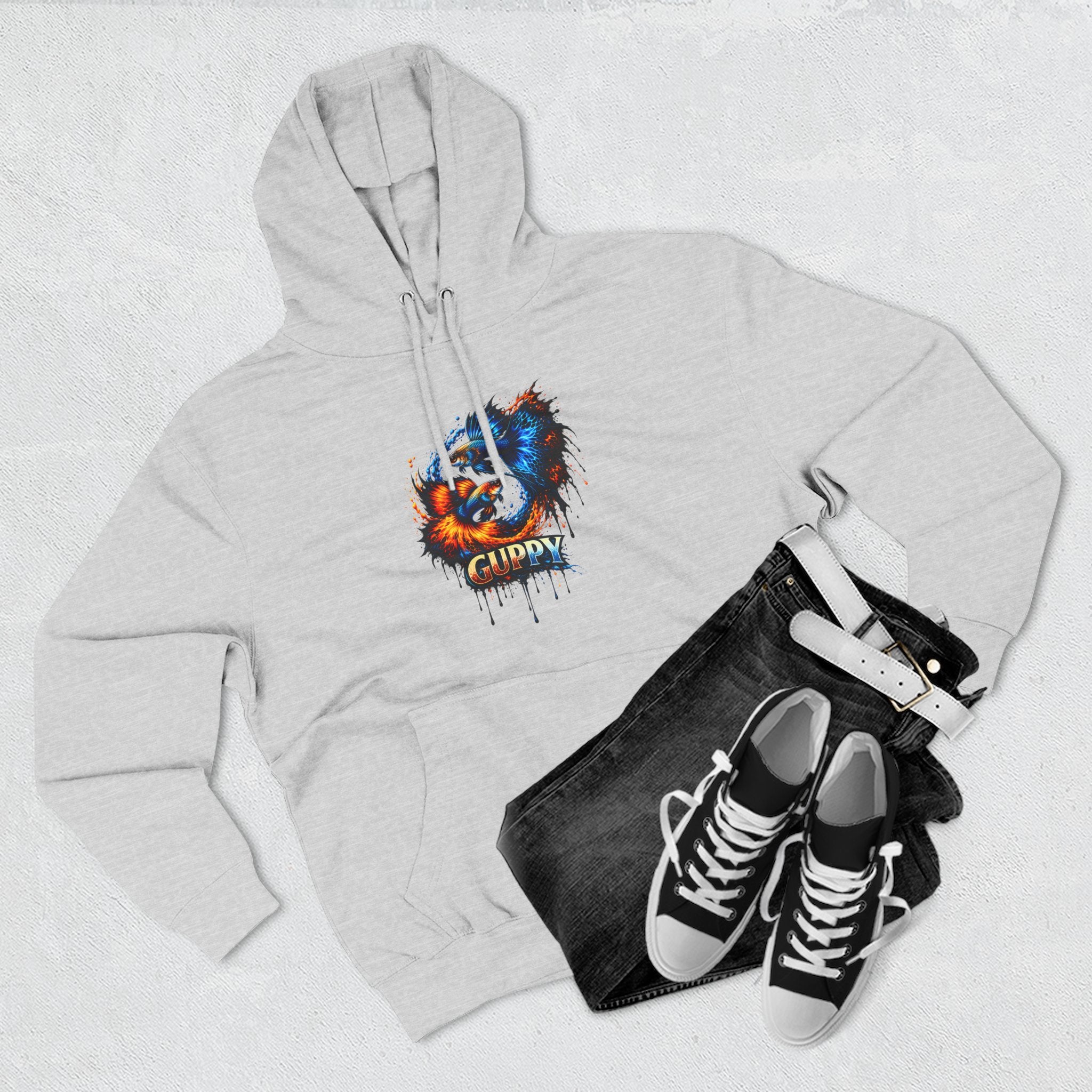 Fire & Ice Guppy – Premium Three-Panel Fleece Hoodie