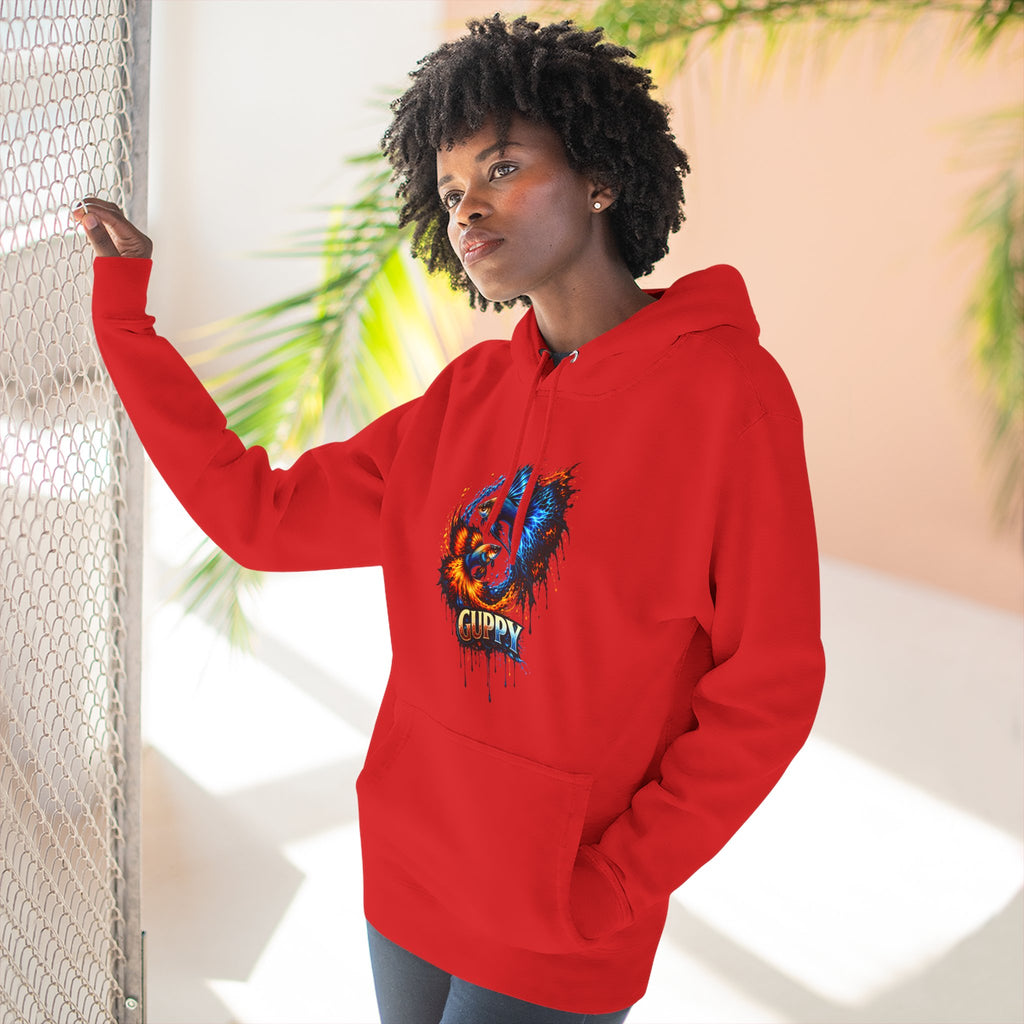 Fire & Ice Guppy – Premium Three-Panel Fleece Hoodie