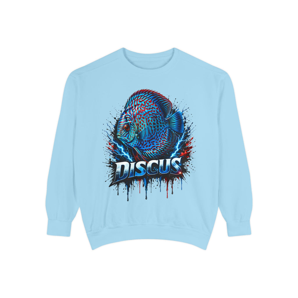 Discus Fish Graphic Sweatshirt — Vibrant Aquarium Lover Crewneck