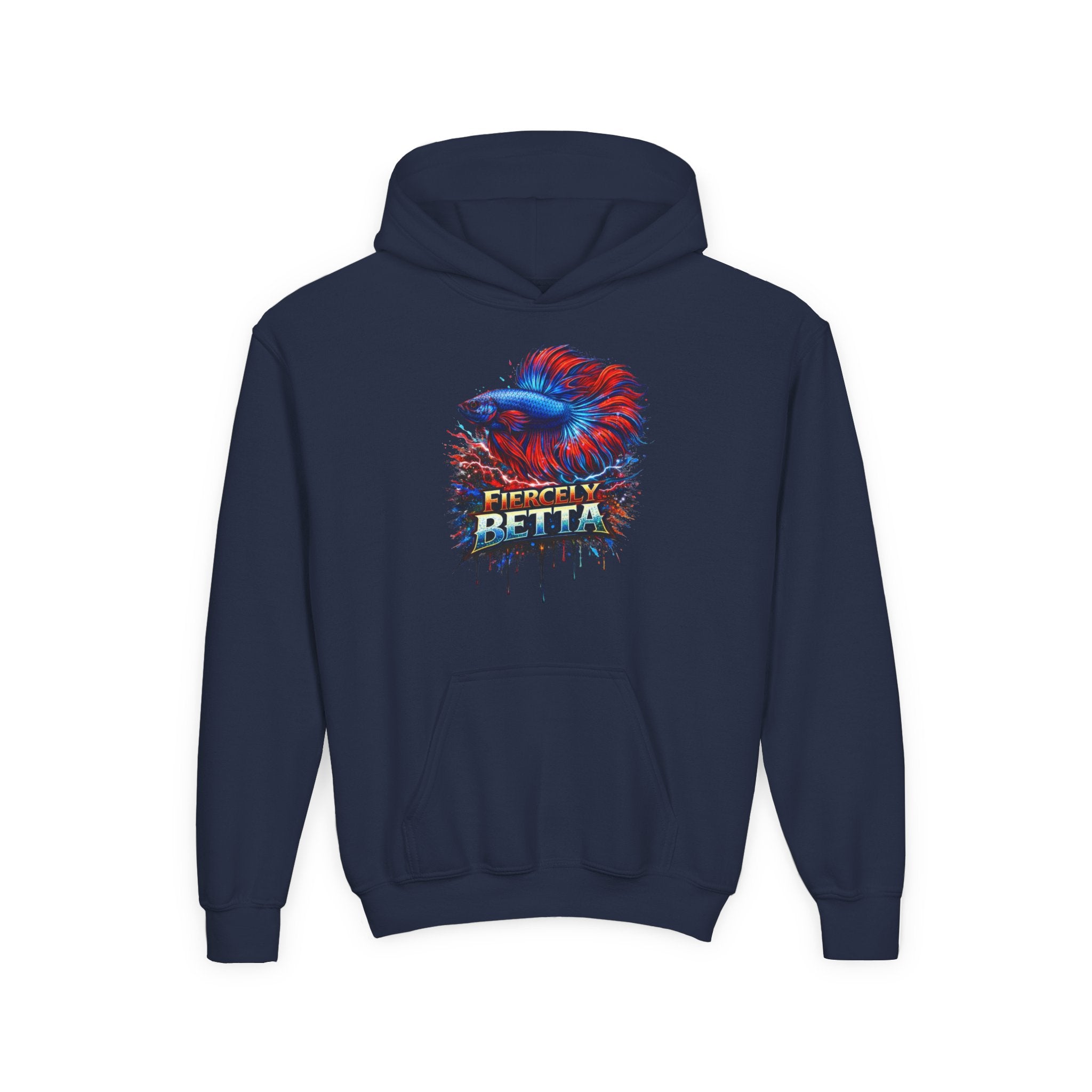 Fiercely Betta – Kids "Neon Flare" Fleece Hoodie