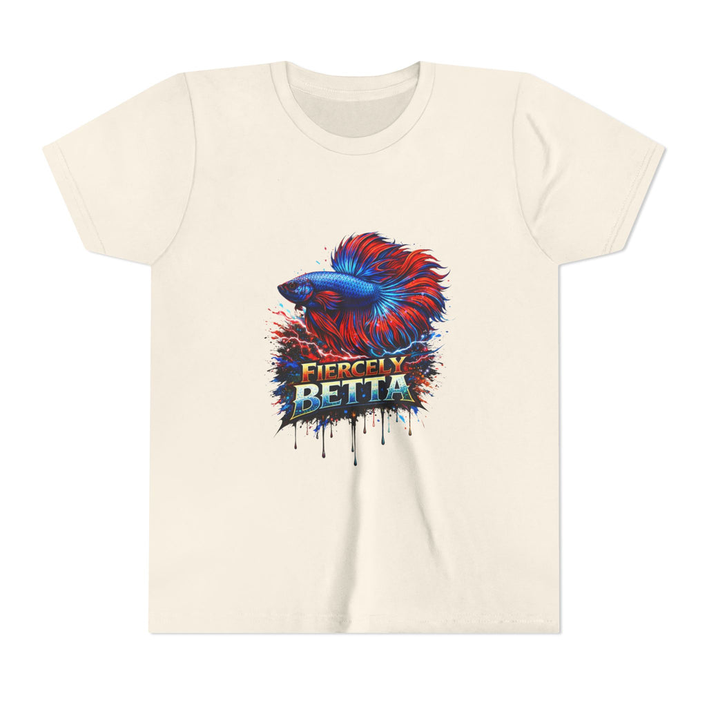 Fiercely Betta Youth Tee - Colorful Betta Fish Graphic Shirt